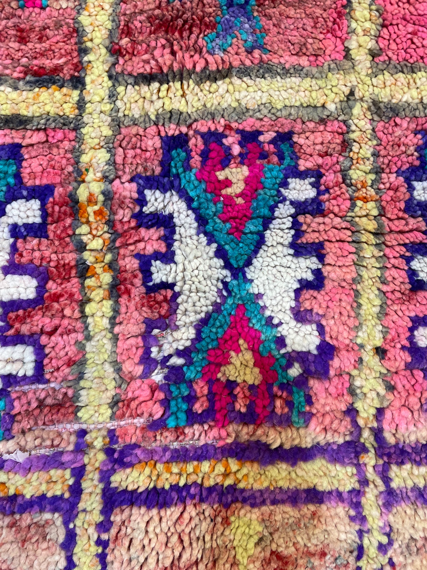 Hand-Knotted Wool Rug Moroccan 5' x 8'3"