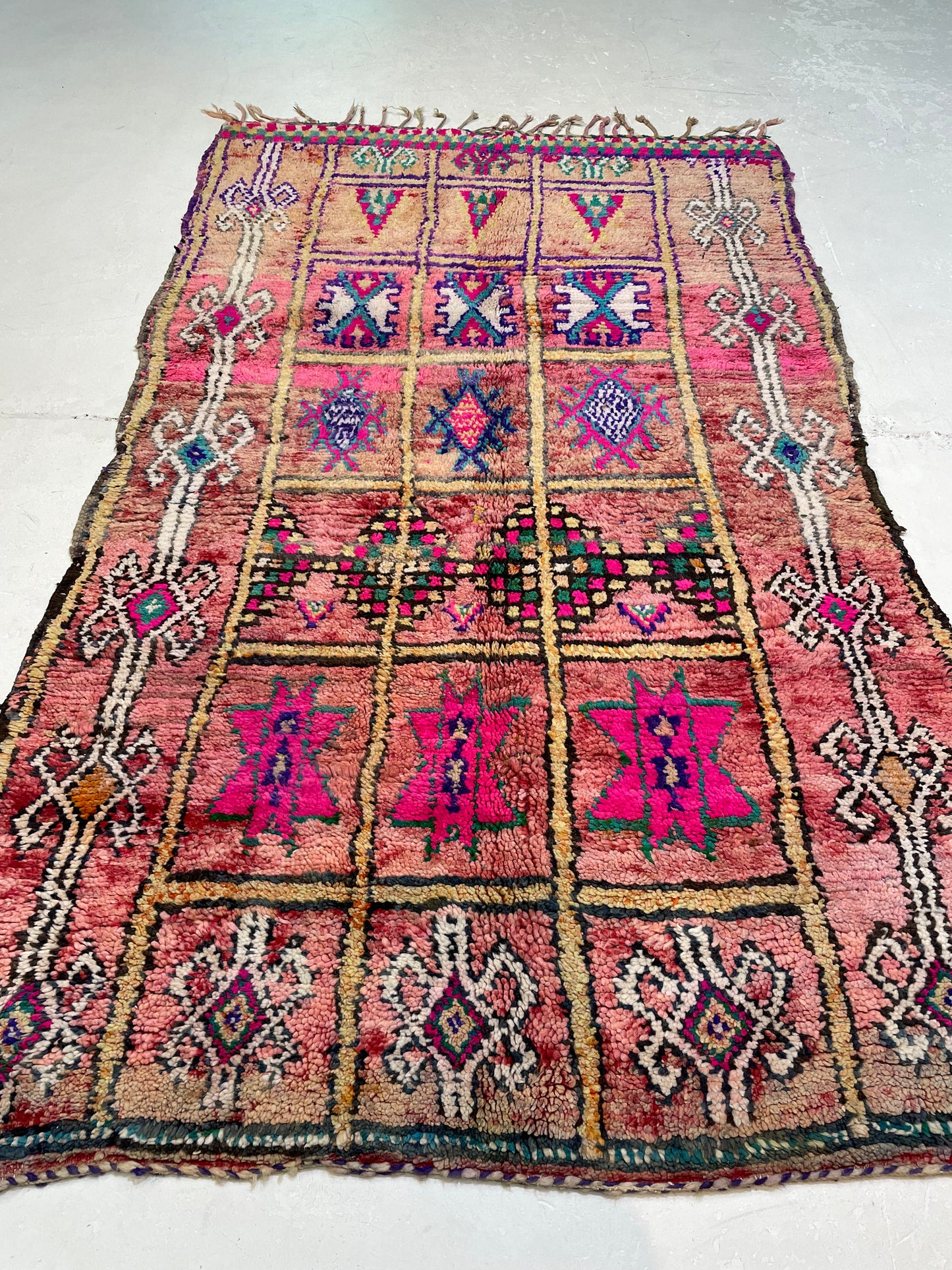 Hand-Knotted Wool Rug Moroccan 5' x 8'3"