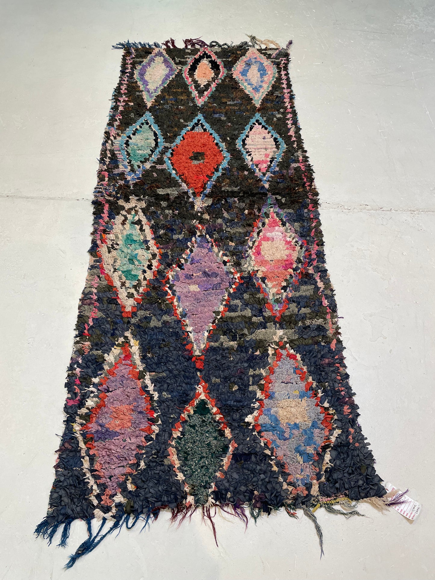 Hand-Knotted Wool Runner Moroccan 2'11" x 7'11"