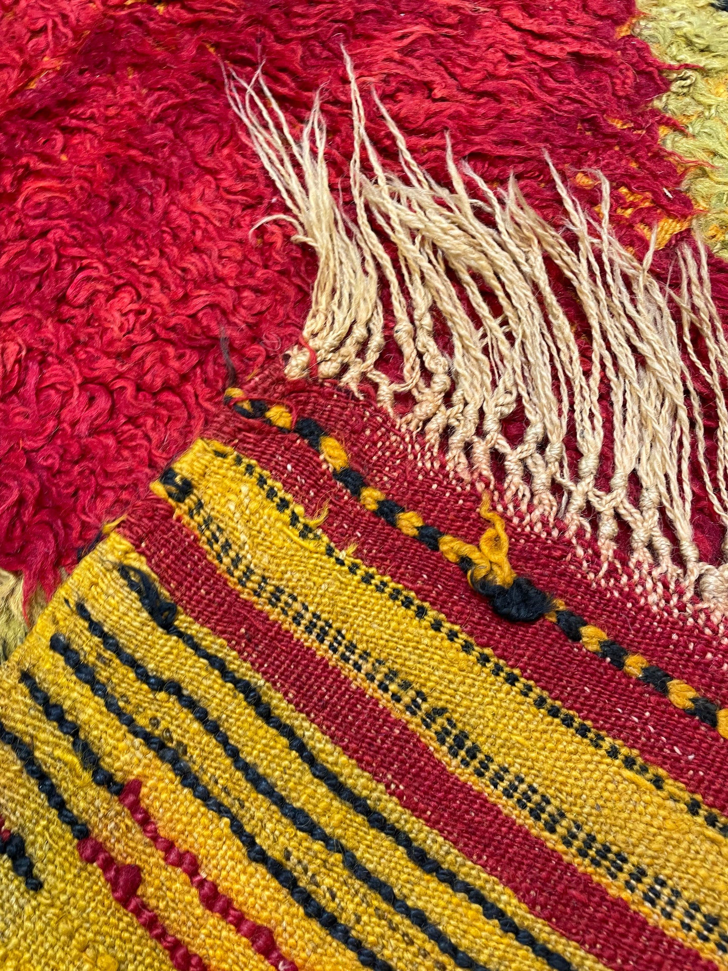 Hand-Knotted Wool Runner Moroccan 3'8" x 9'