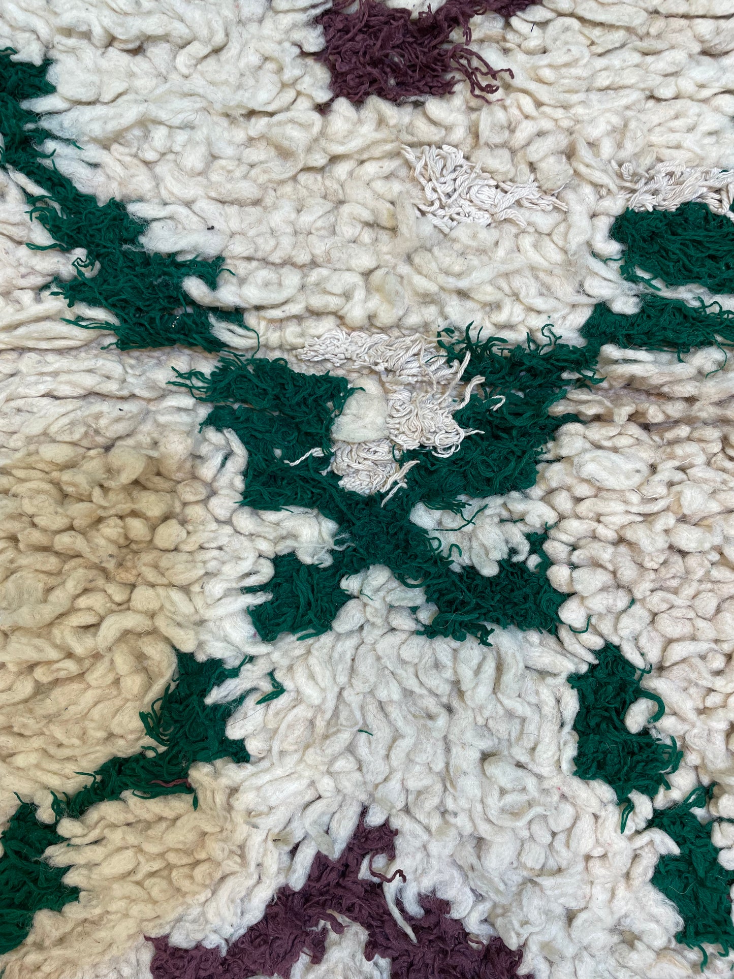 Hand-Knotted Wool Runner Moroccan 2'4" x 5'10"