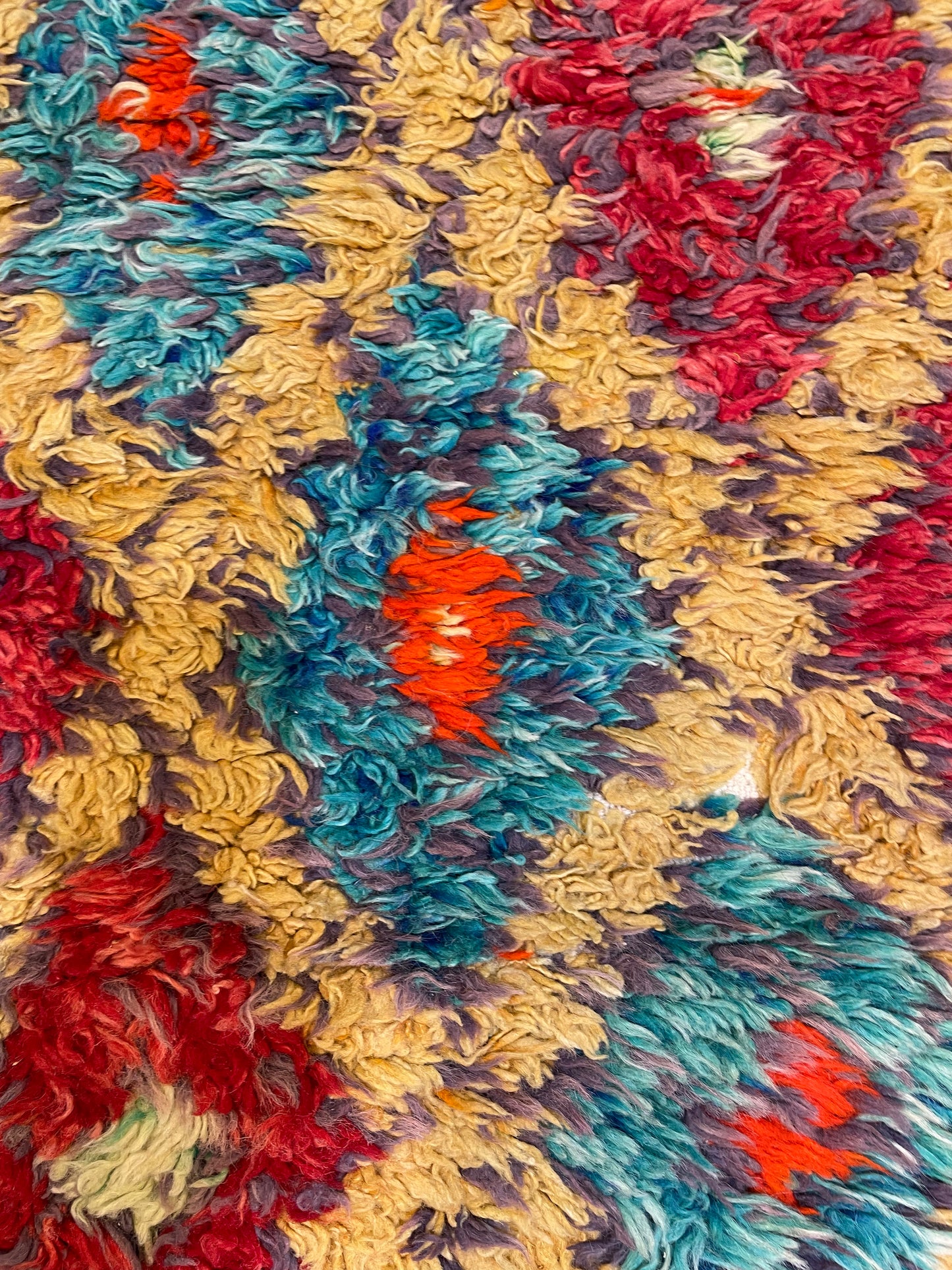 Hand-Knotted Wool Rug Moroccan 2'3" x 3'6"