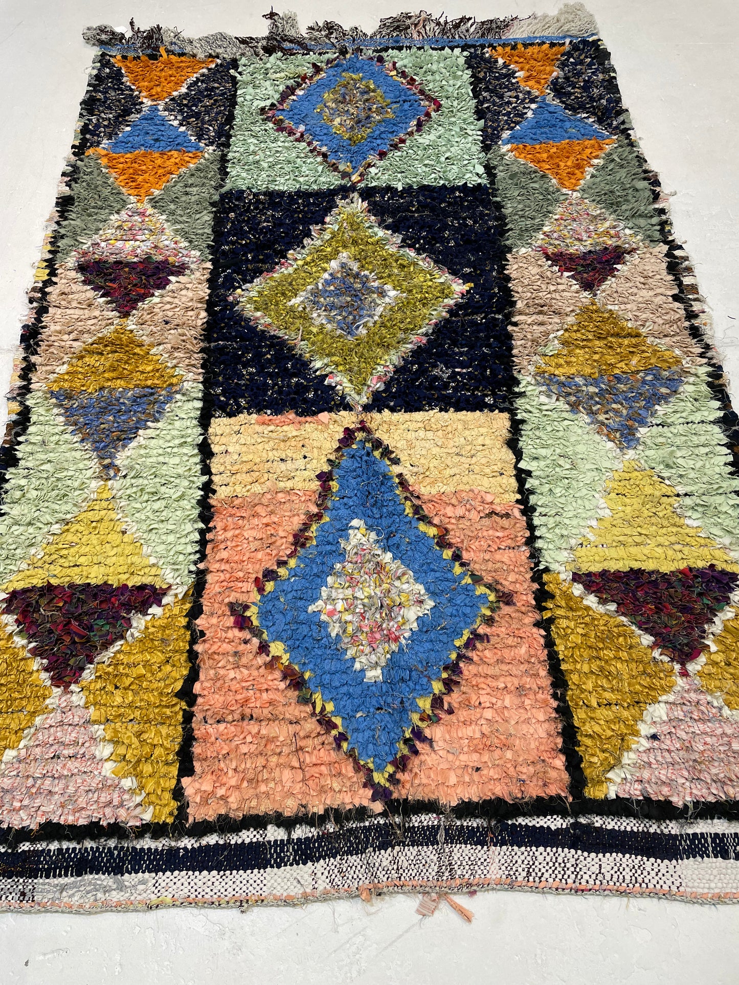 Hand-Knotted Wool Rug Moroccan 4'10" x 7'2"