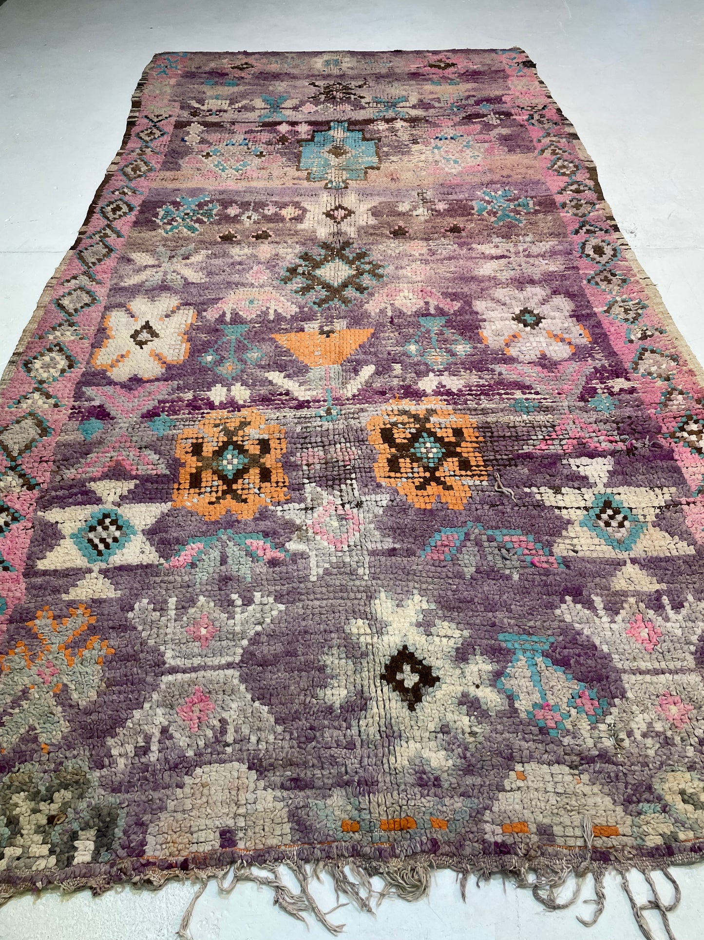 Hand-Knotted Wool Gallery Size Moroccan 6'5" x 12'7"