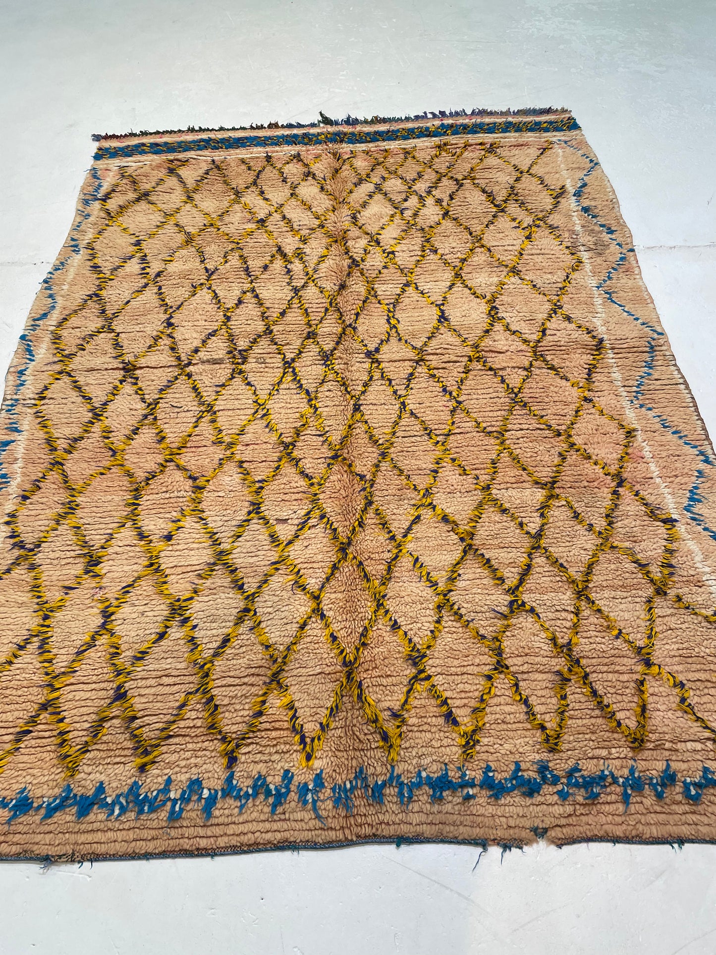 Hand-Knotted Wool Rug Moroccan 5'11" x 8'