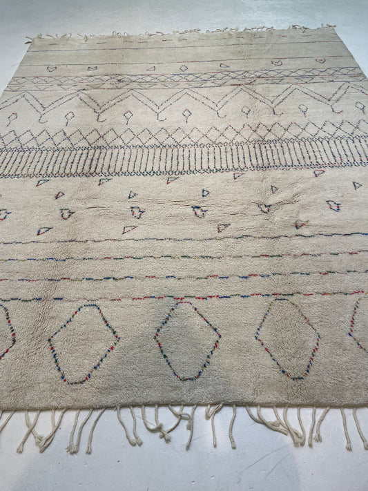Hand-Knotted Wool Rug Moroccan 8'2" x 9'7"