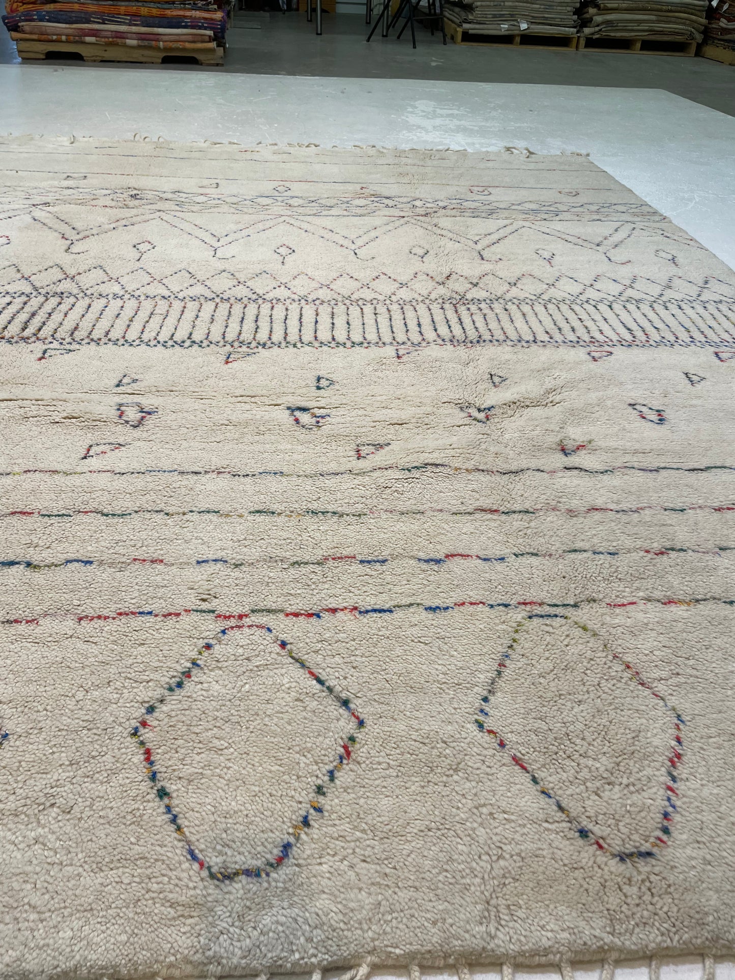 Hand-Knotted Wool Rug Moroccan 8'2" x 9'7"