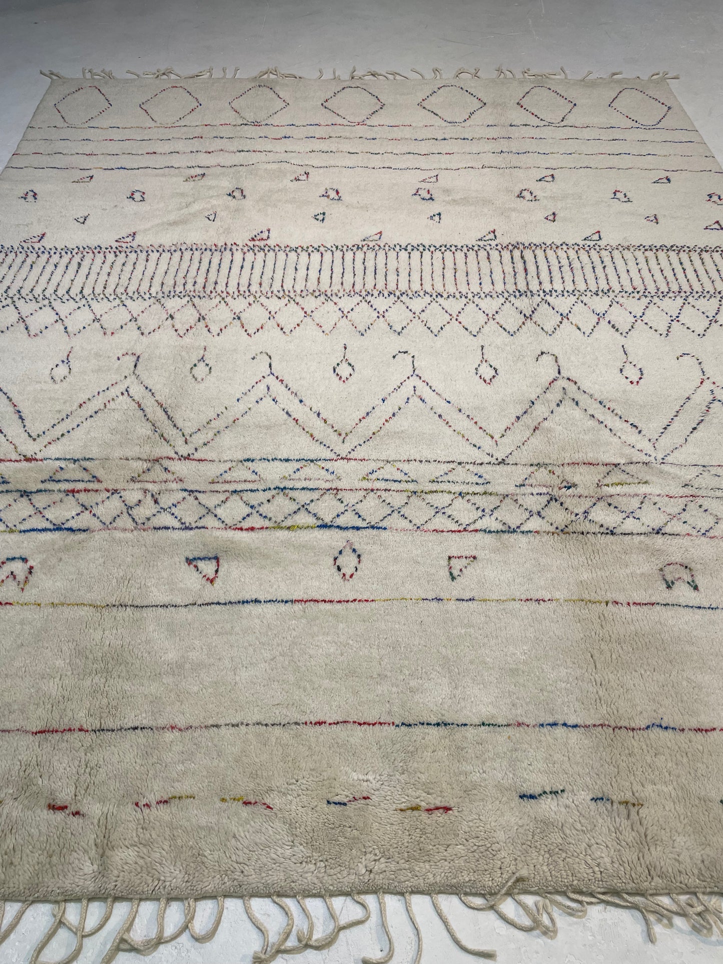 Hand-Knotted Wool Rug Moroccan 8'2" x 9'7"