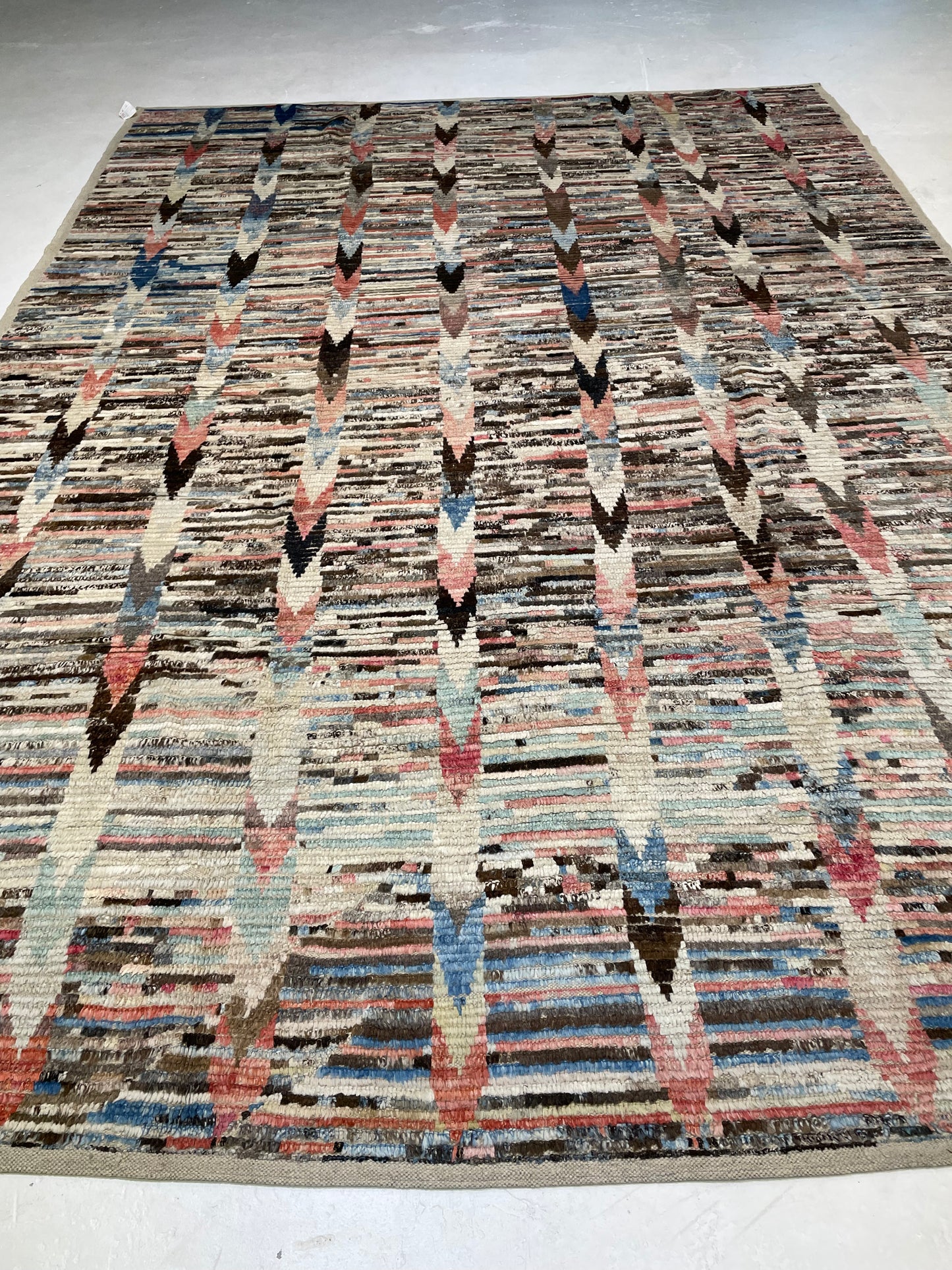 Hand-Knotted Wool Rug Moroccan 8' x 11'