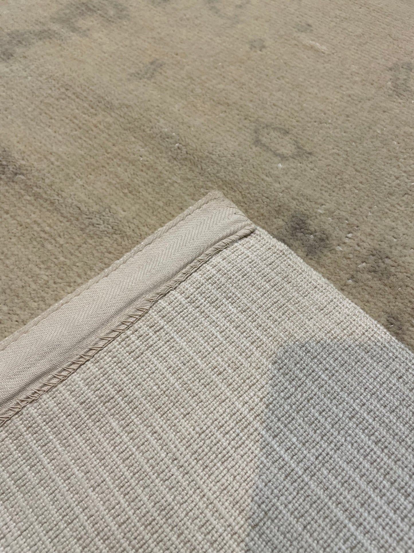 Hand-Knotted Wool Rug Turkish Oushak 8'7" x 12'