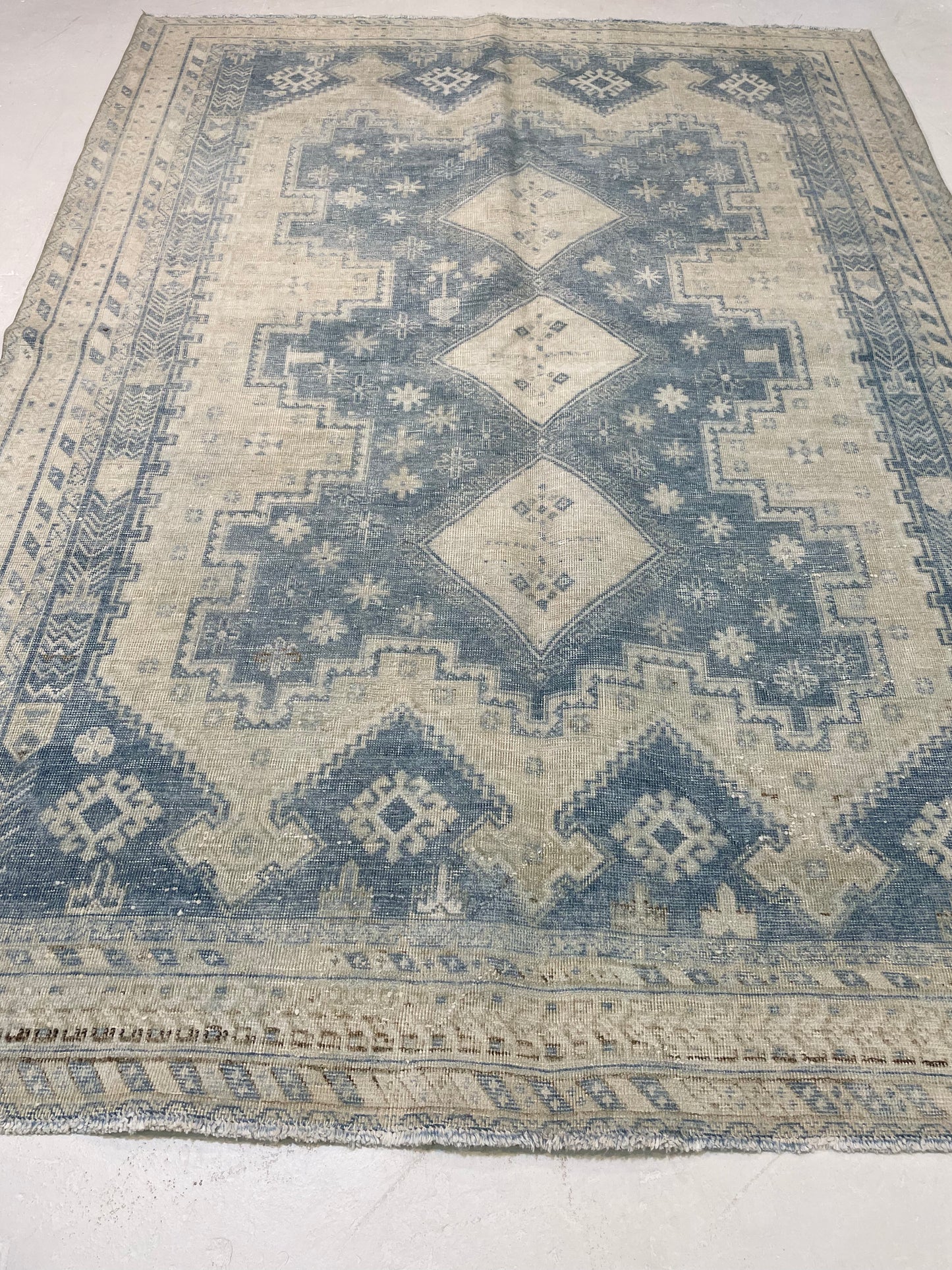 Hand-Knotted Wool Rug Turkish Oushak 5'4" x 7'5"