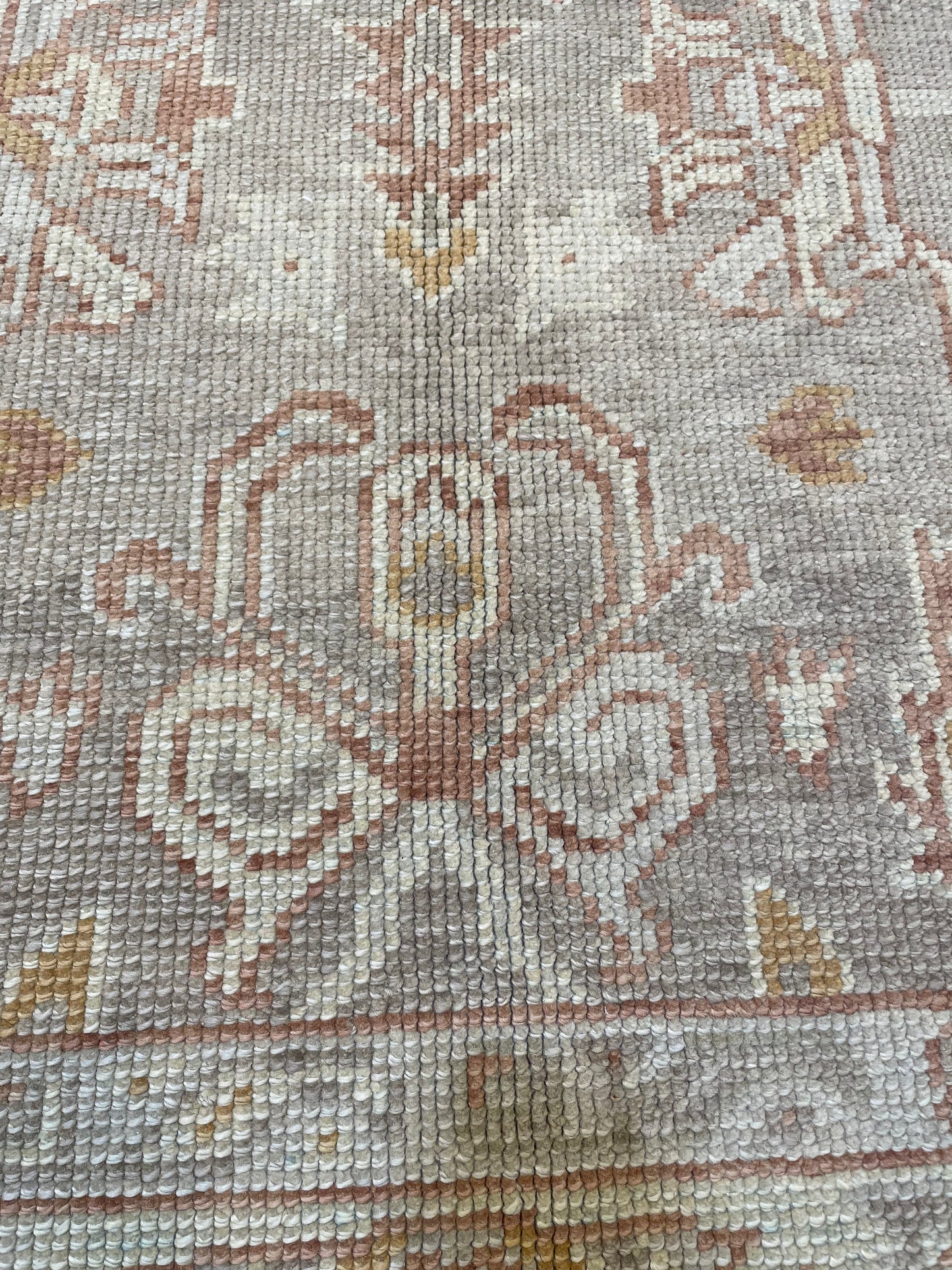 Hand-Knotted Wool Rug Turkish Oushak 4'4" x 6'8"