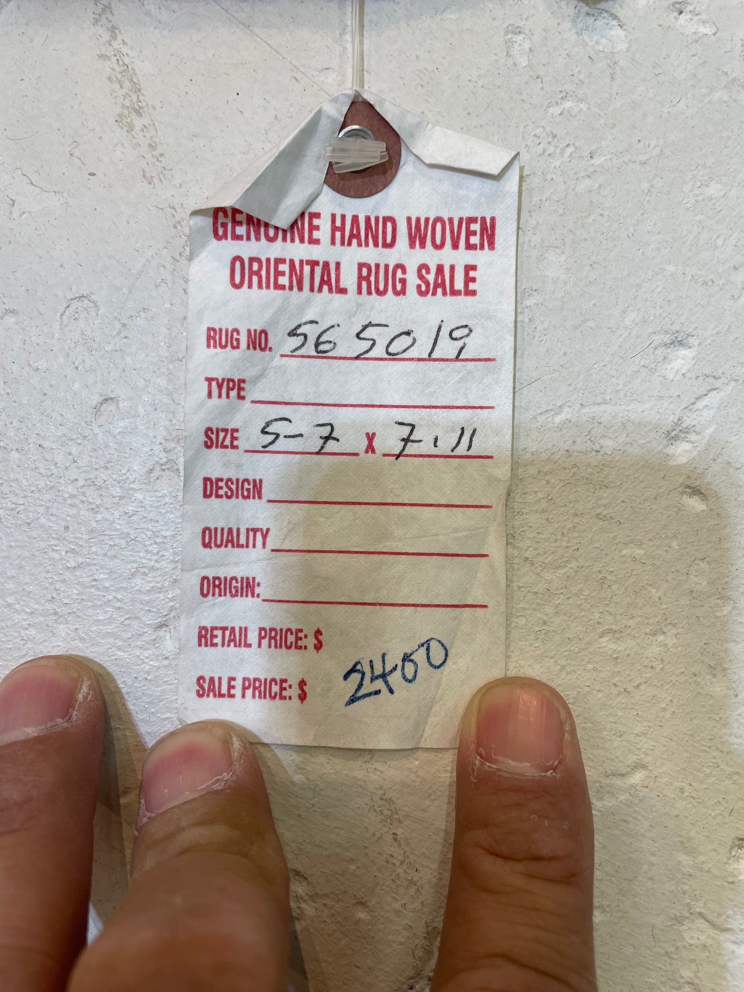 Hand-Knotted Wool Rug Turkish Oushak 5'7" x 7'11"