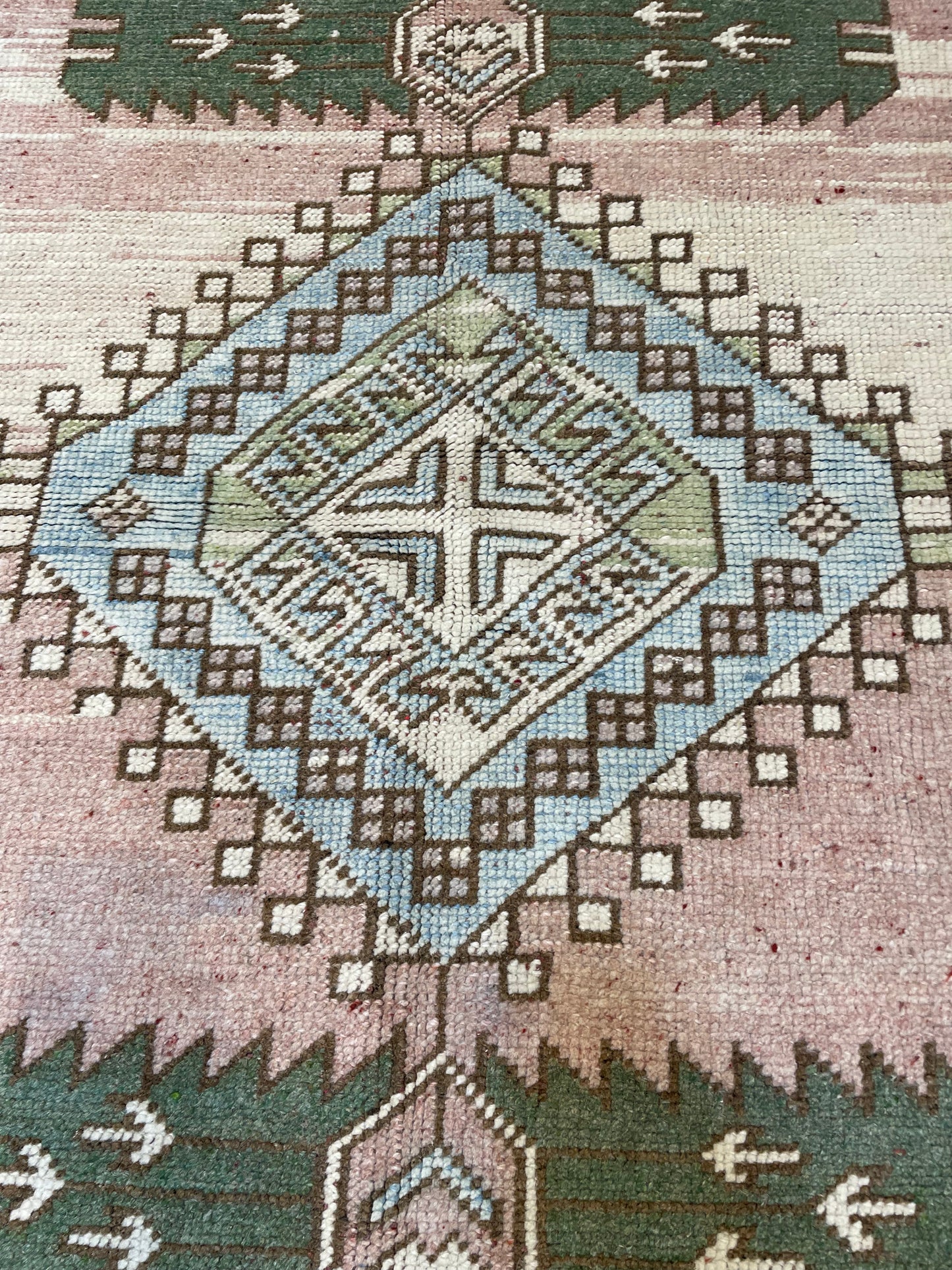 Hand-Knotted Wool Rug Turkish Oushak Square 5' x 5'1"