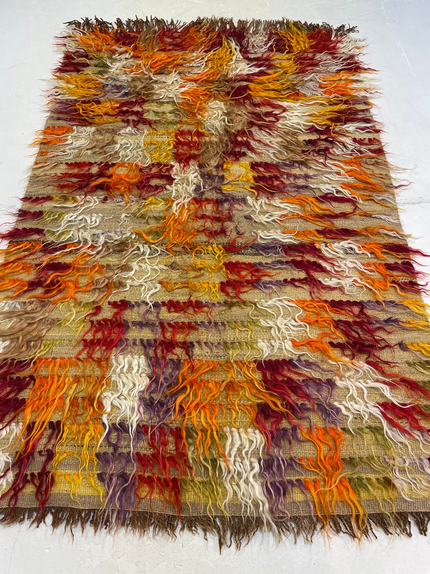 Hand-Knotted Wool Rug Turkish 3'6" x 5'2"