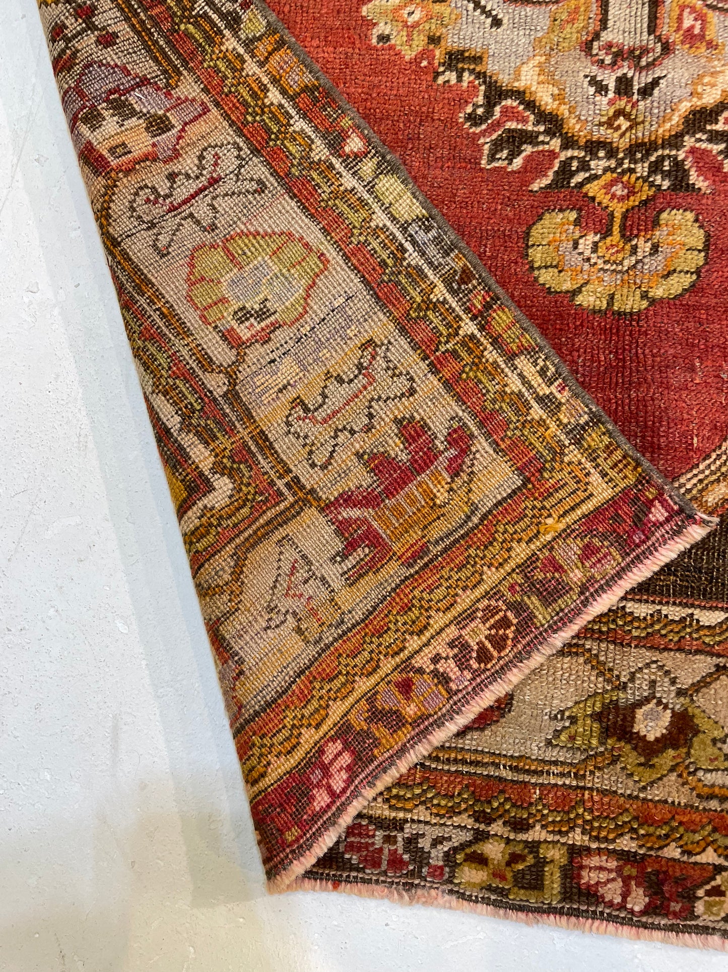 Hand-Knotted Wool Rug Turkish Oushak 3'10" x 5'9"