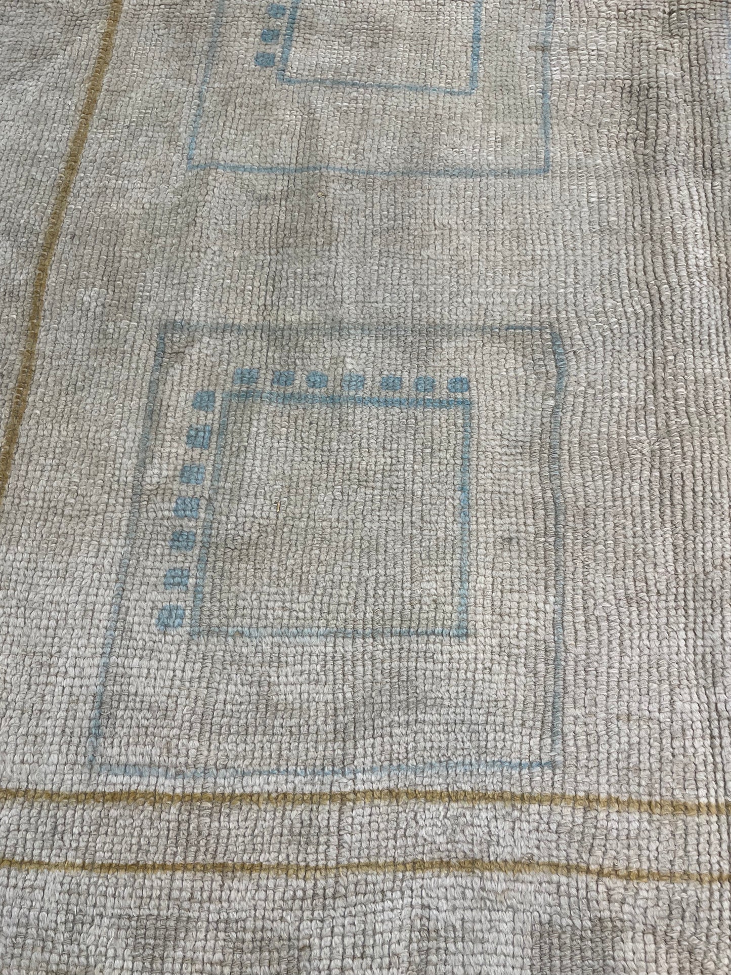 Hand-Knotted Wool Rug Turkish Oushak 4'3" x 6'