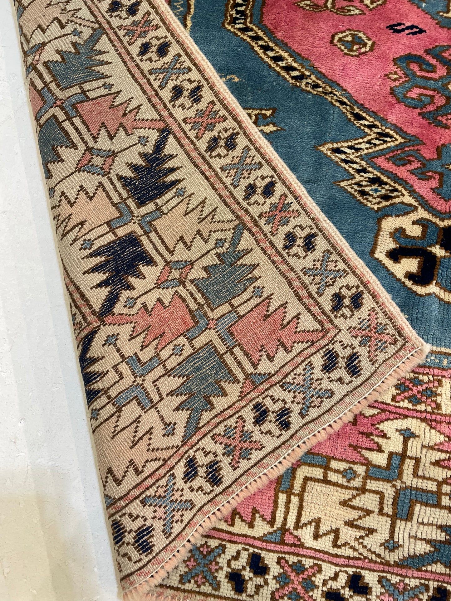 Hand-Knotted Wool Rug Turkish Oushak 4'3" x 5'9"