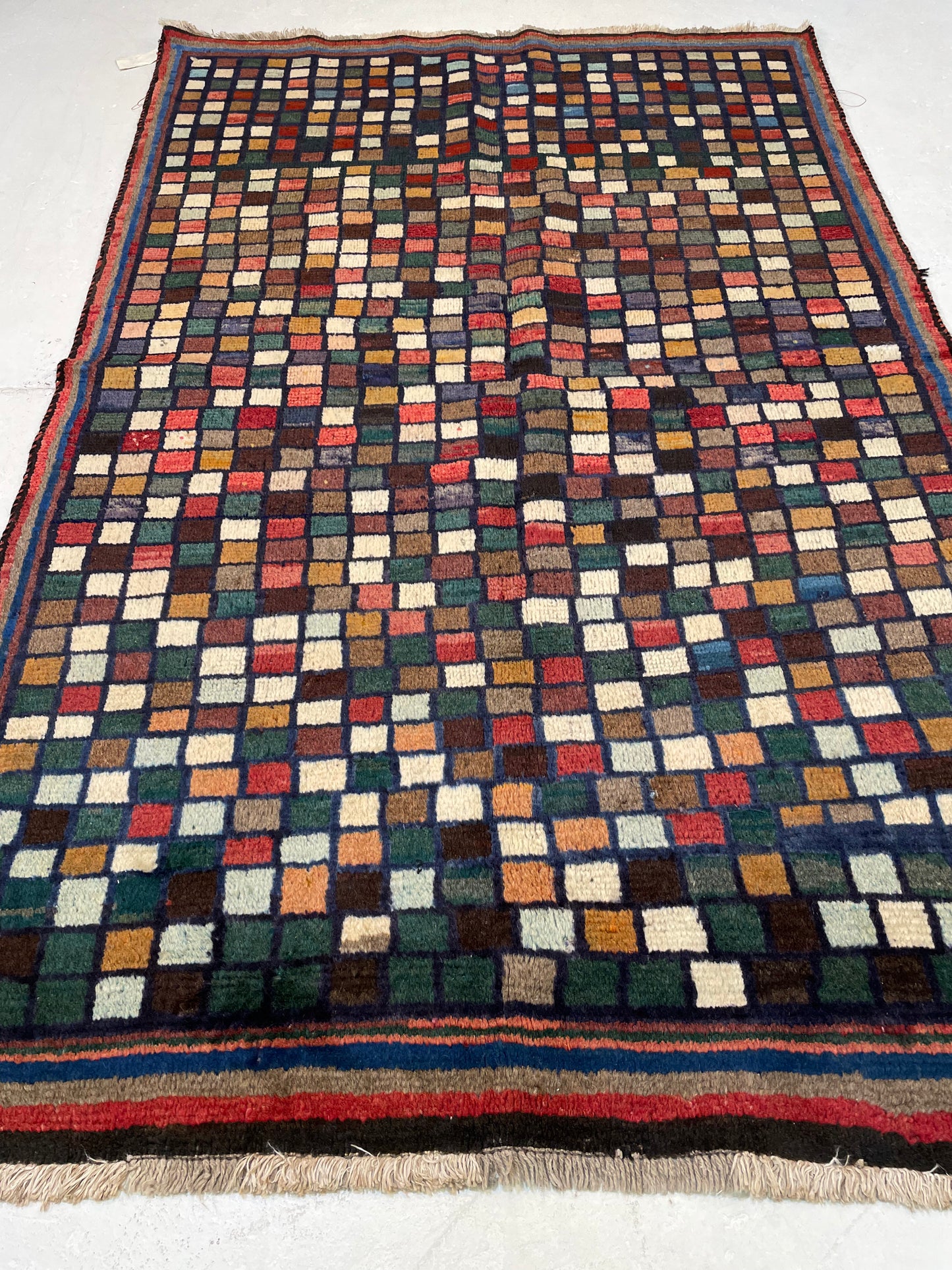 Hand-Knotted Wool Rug Persian Gabeh 4'1" x 6'4"