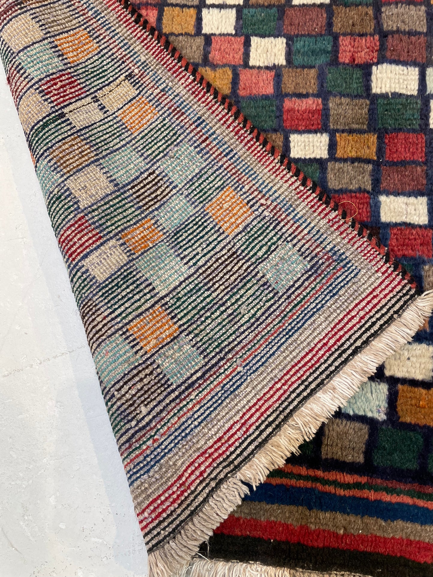 Hand-Knotted Wool Rug Persian Gabeh 4'1" x 6'4"