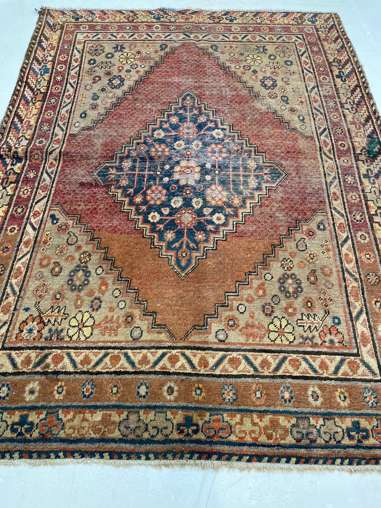 Hand-Knotted Wool Rug Khotan 4'4" x 5'11"