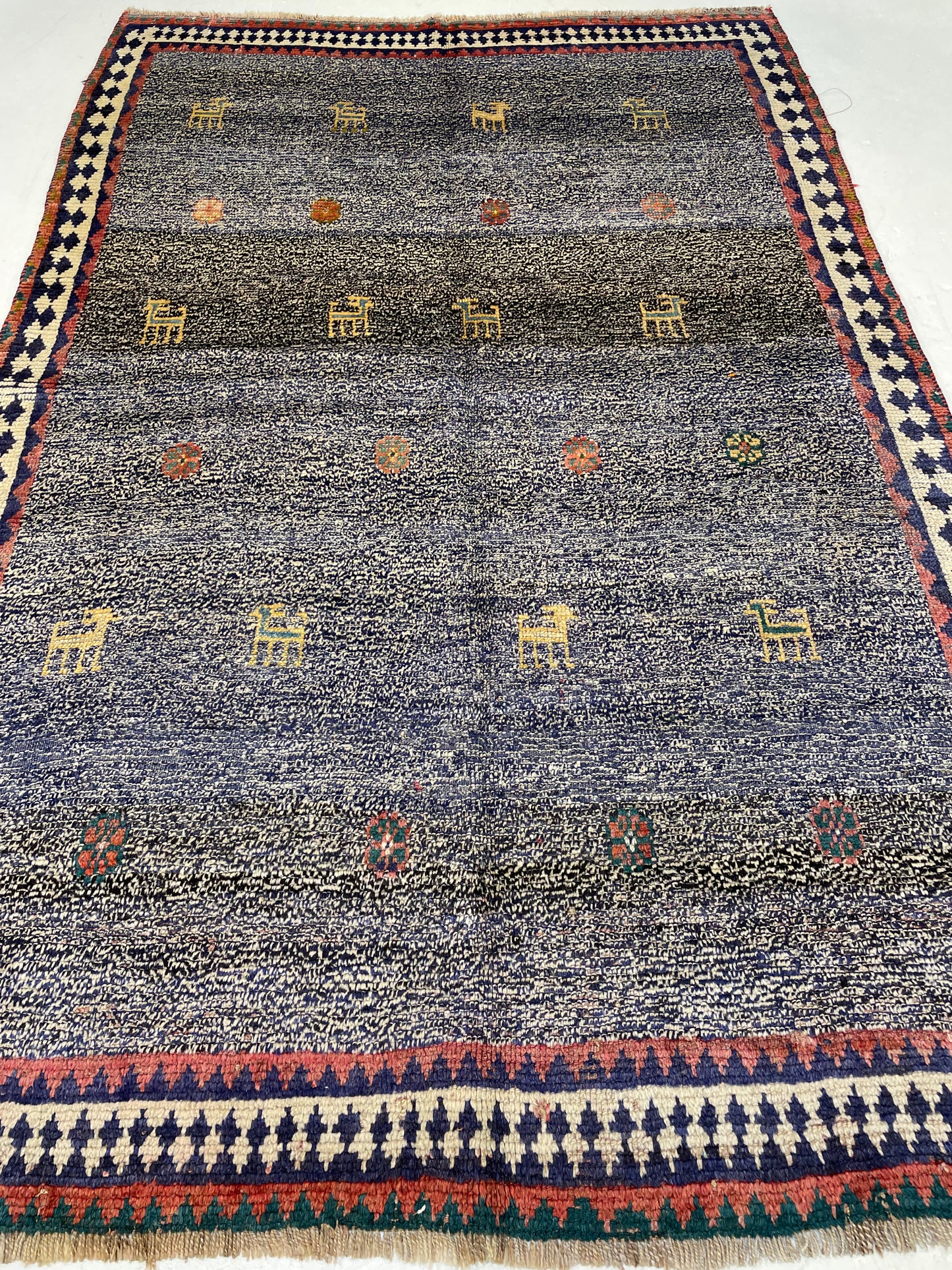 Hand-Knotted Wool Rug Persian Gabeh 4'6" x 6'9"