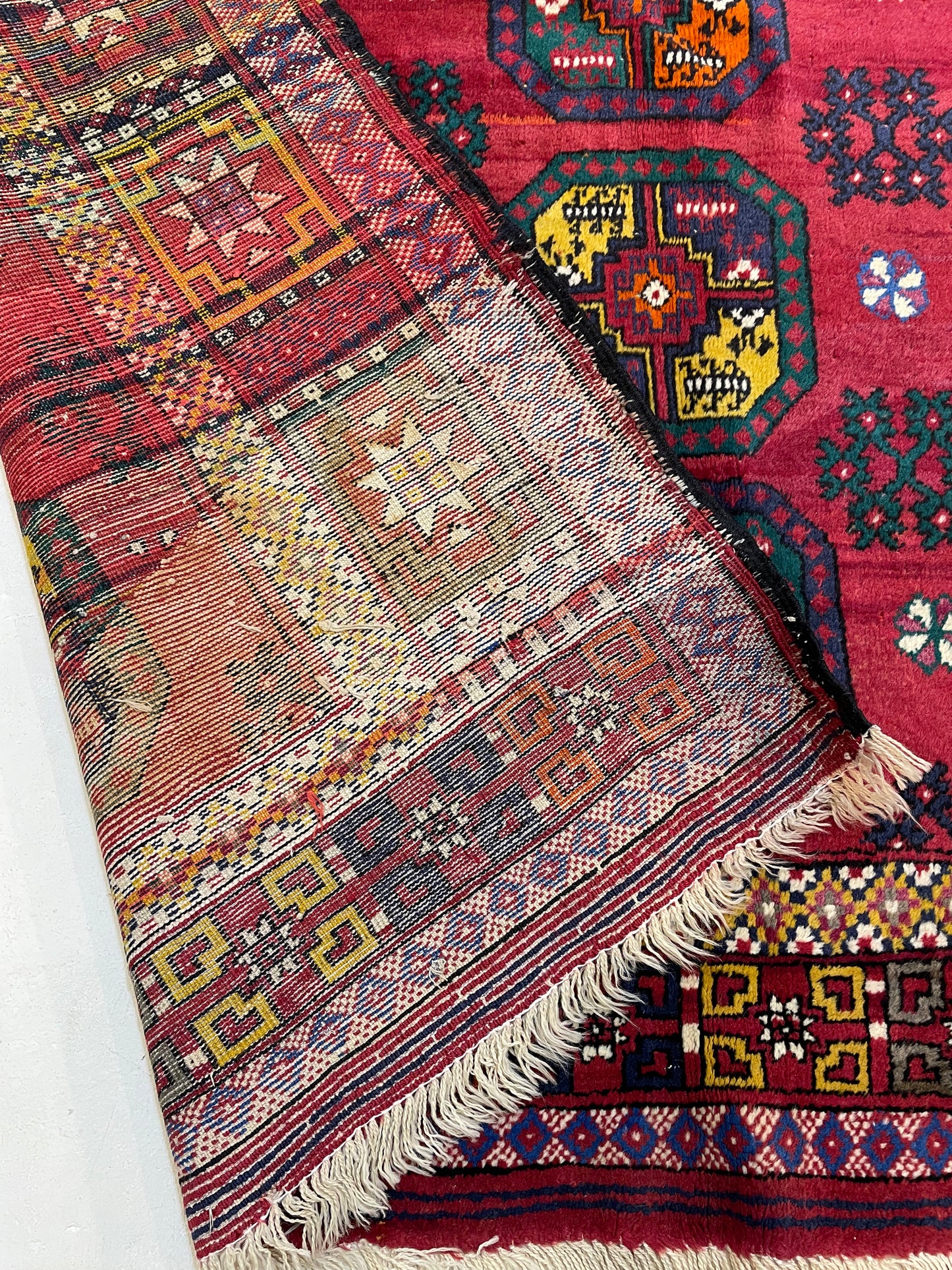 Hand-Knotted Wool Rug Turkish Oushak 5' x 6'7"