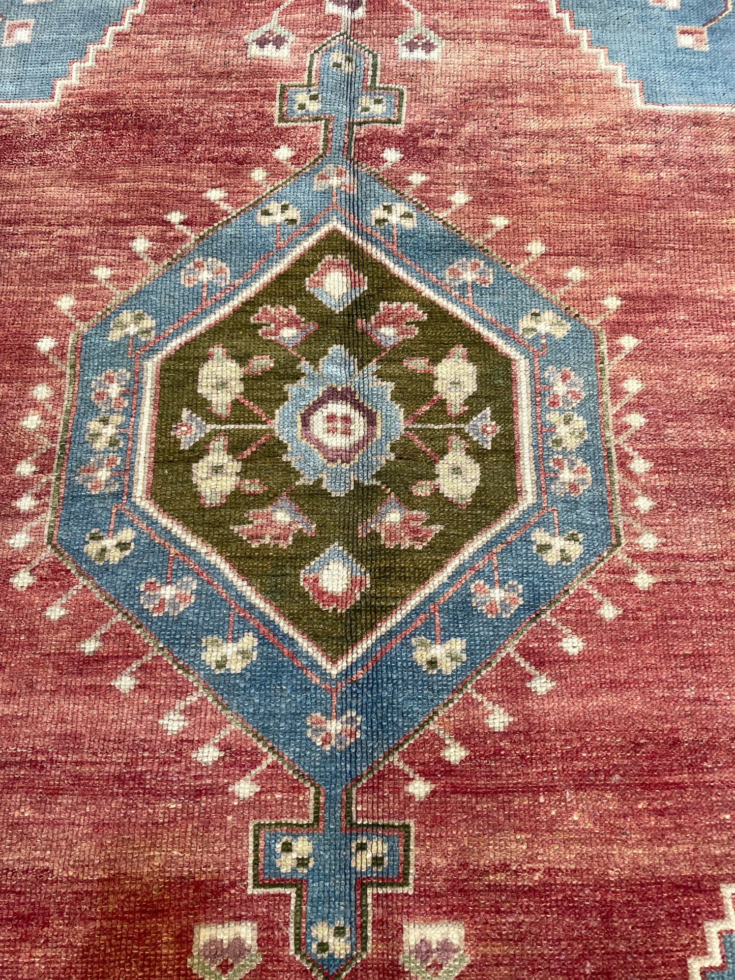Hand-Knotted Wool Gallery Size Turkish Oushak 4'7" x 8'5"