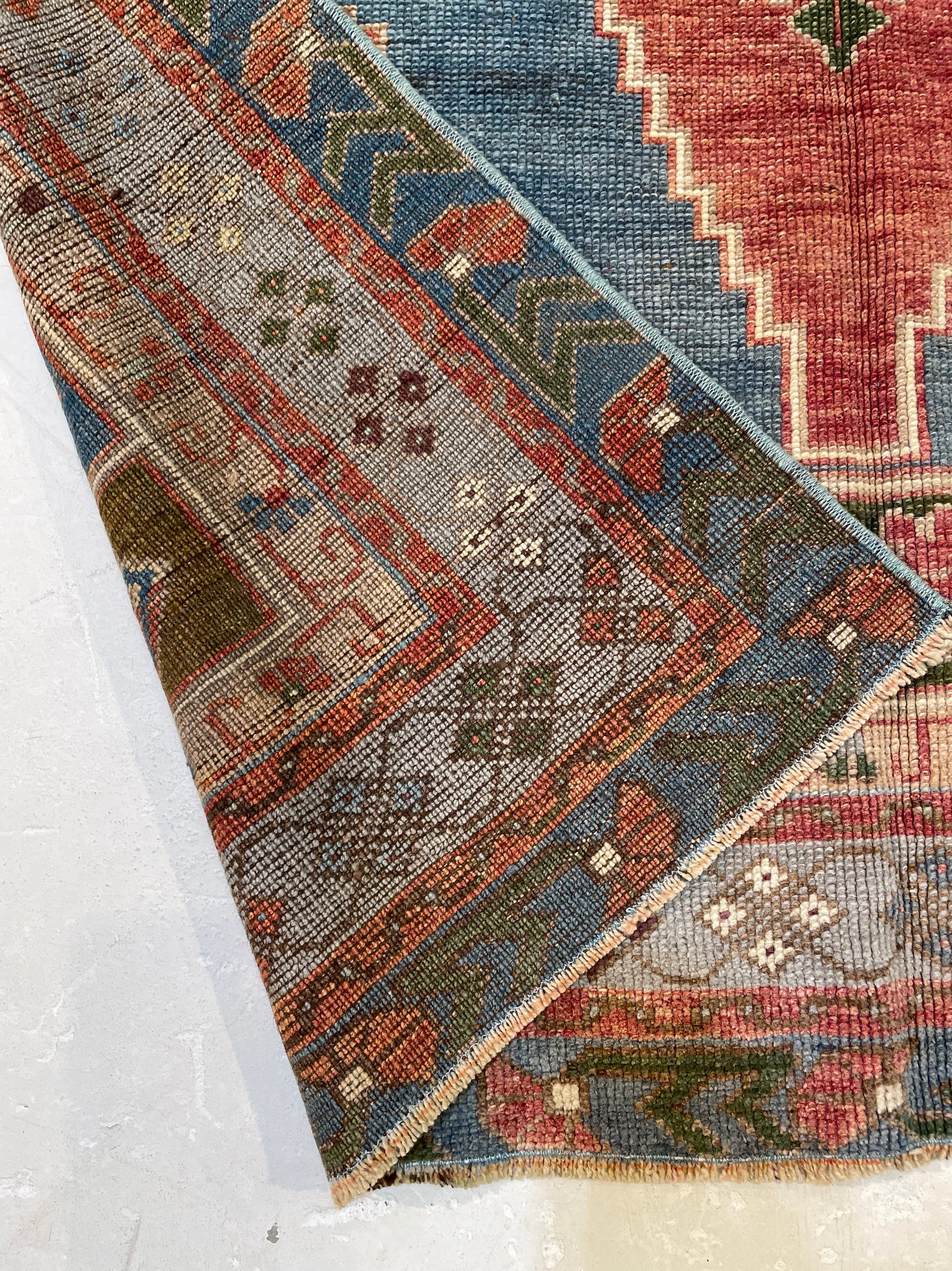 Hand-Knotted Wool Gallery Size Turkish Oushak 4'7" x 8'5"