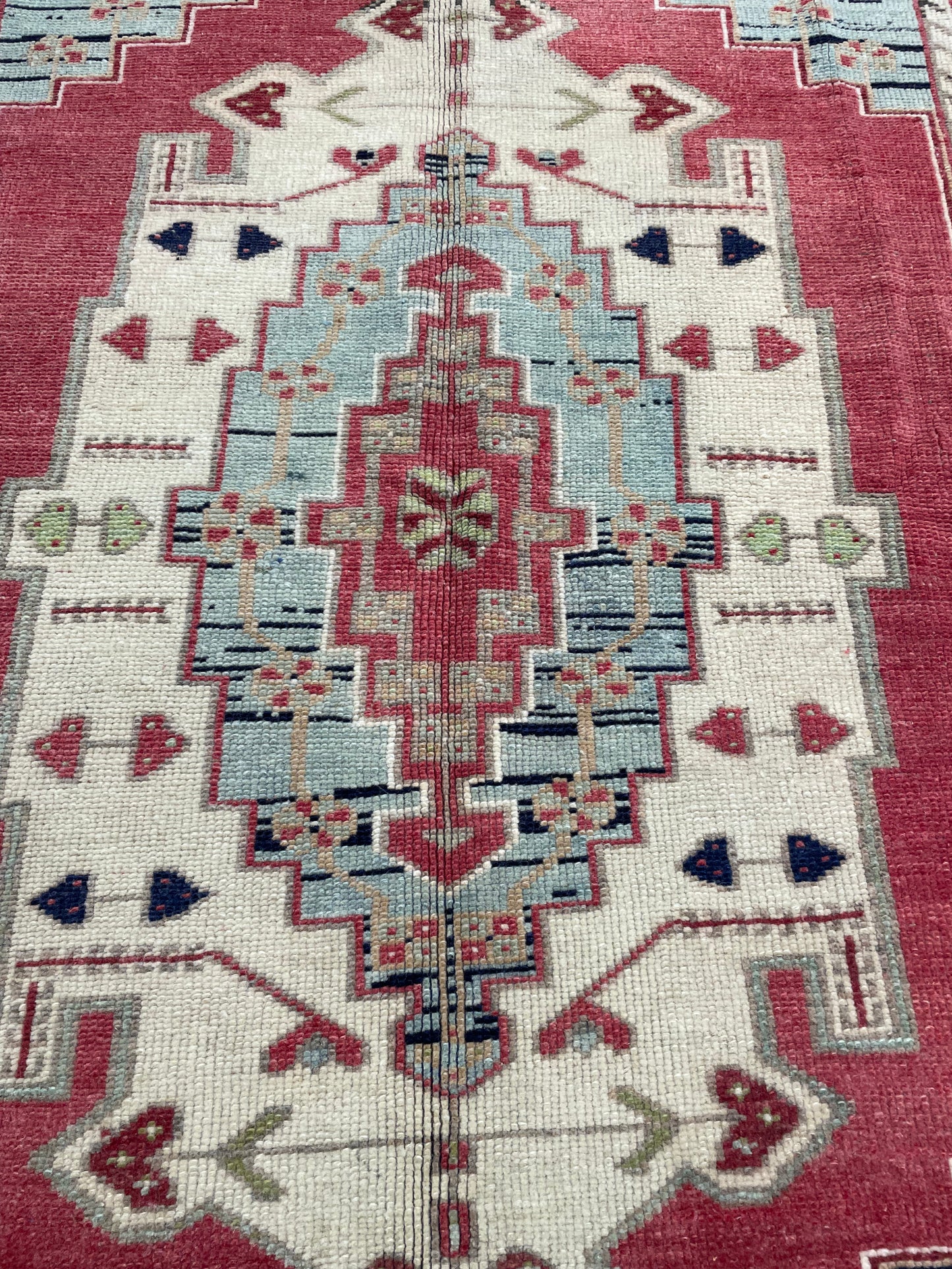 Hand-Knotted Wool Rug Turkish Oushak 4'1" x 6'3"