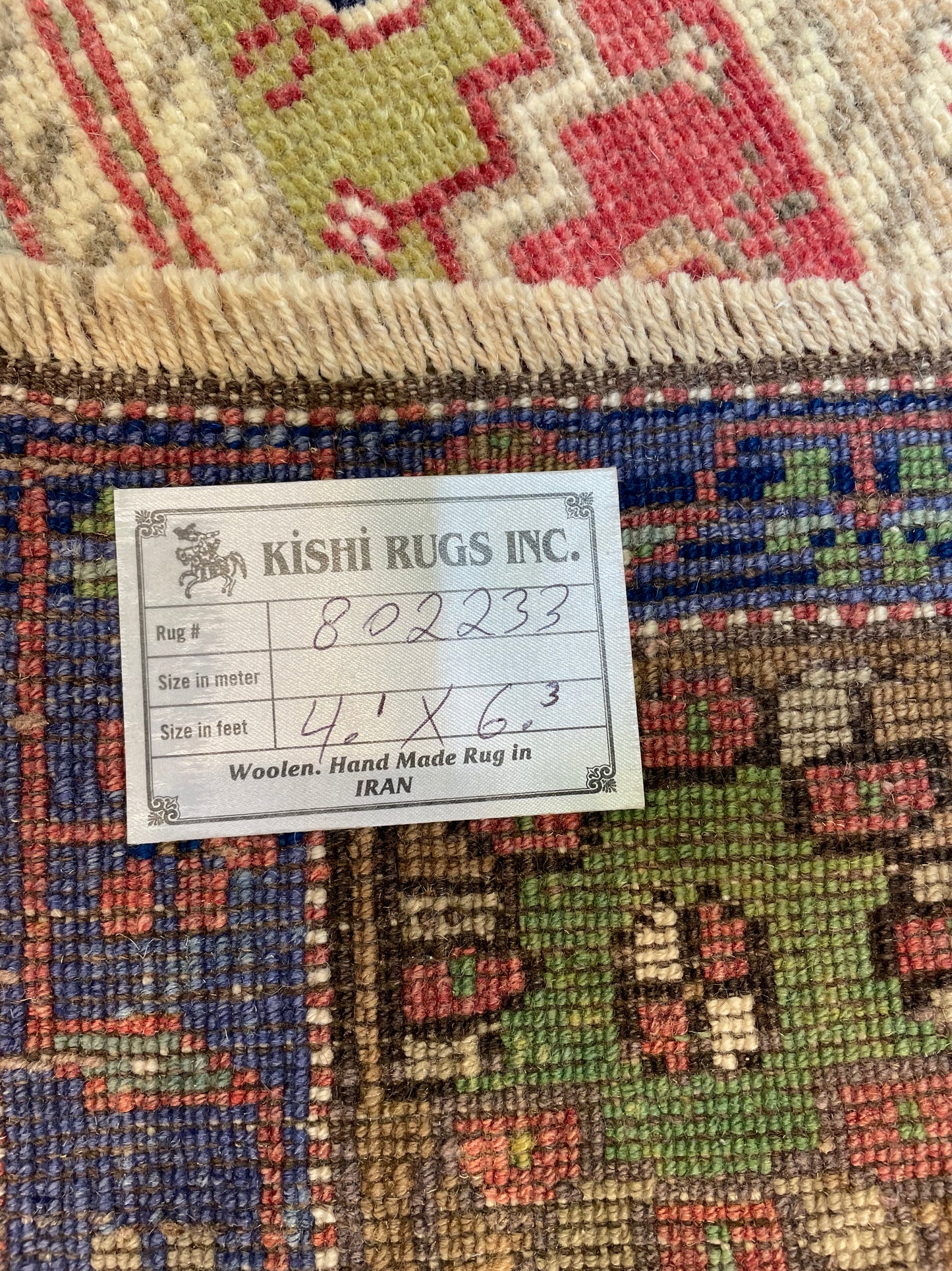 Hand-Knotted Wool Rug Turkish Oushak 4'1" x 6'3"