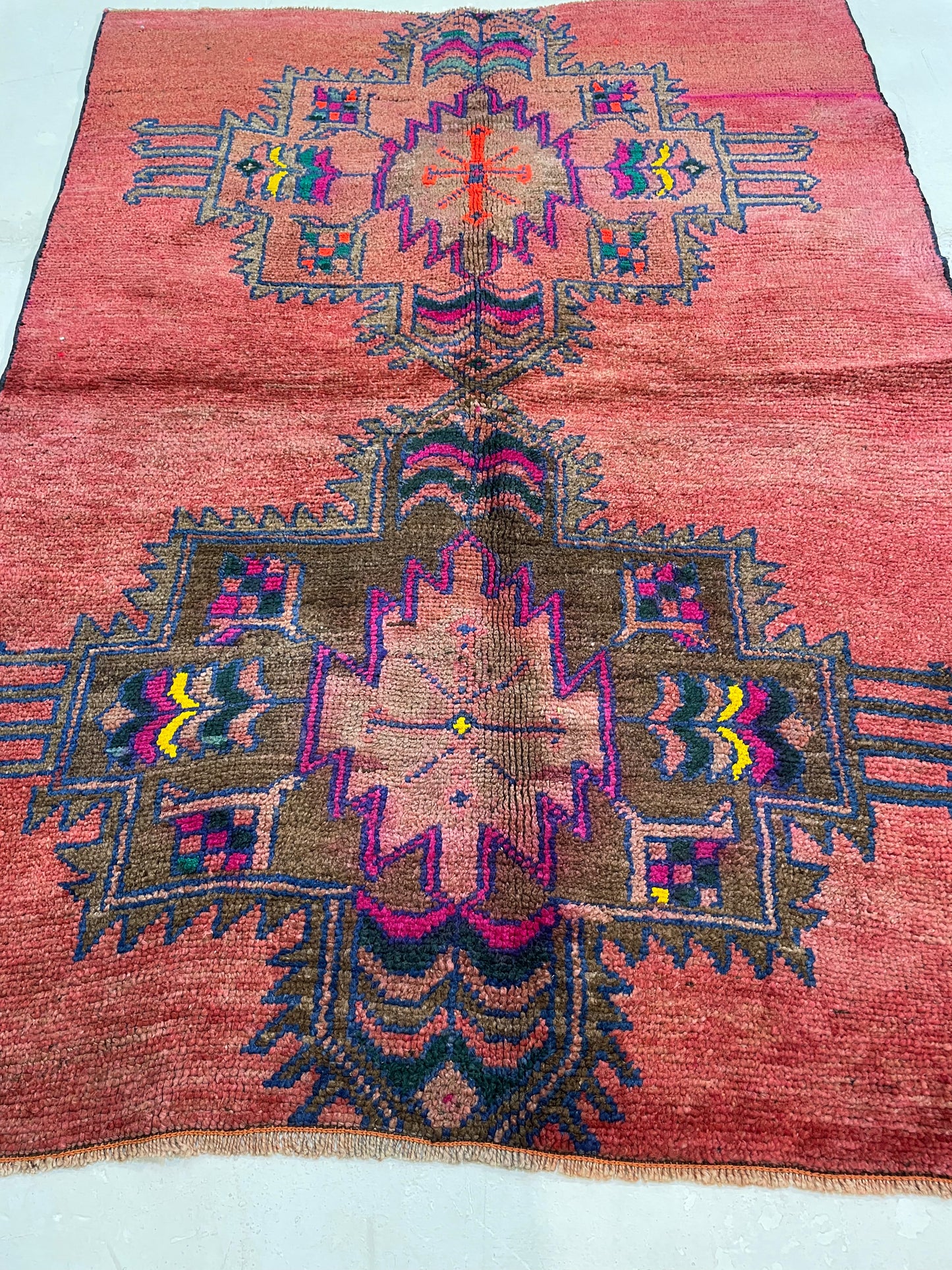 Hand-Knotted Wool Rug Turkish Oushak 3'10" x 5'5"