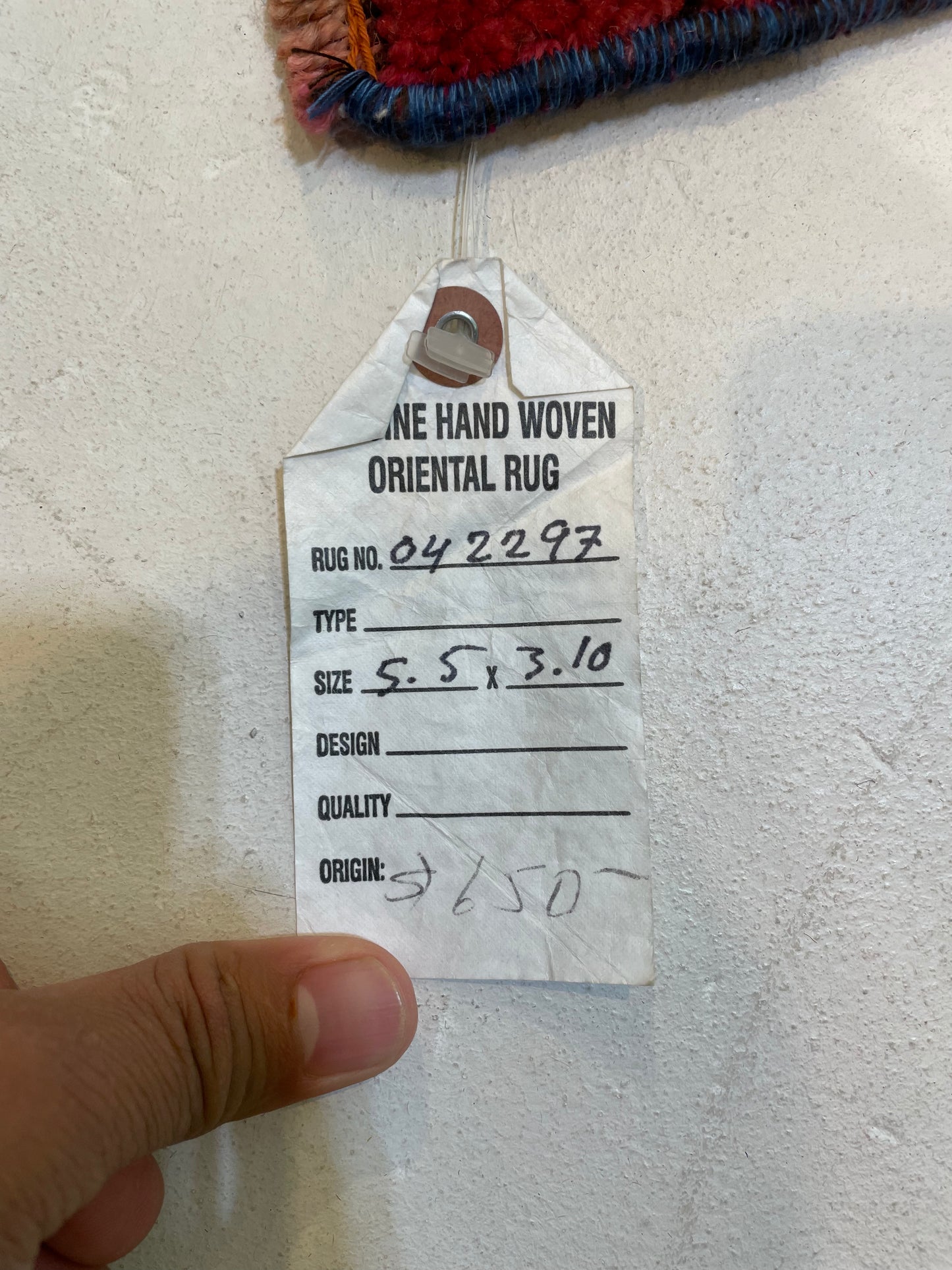 Hand-Knotted Wool Rug Turkish Oushak 3'10" x 5'5"