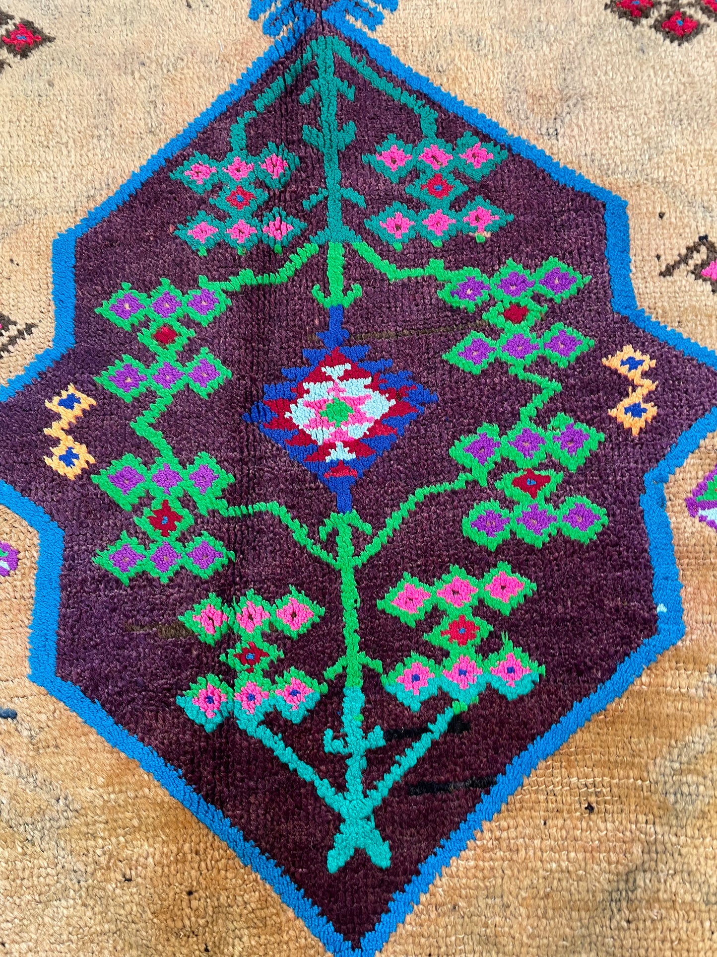 Hand-Knotted Wool Rug Turkish Oushak 3'1" x 5'6"