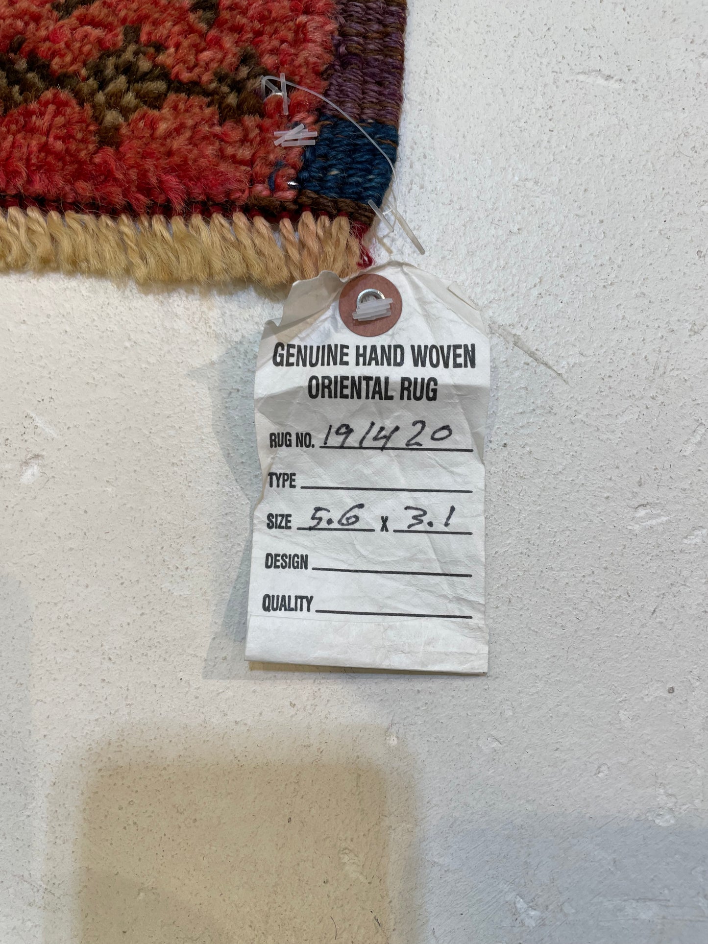 Hand-Knotted Wool Rug Turkish Oushak 3'1" x 5'6"