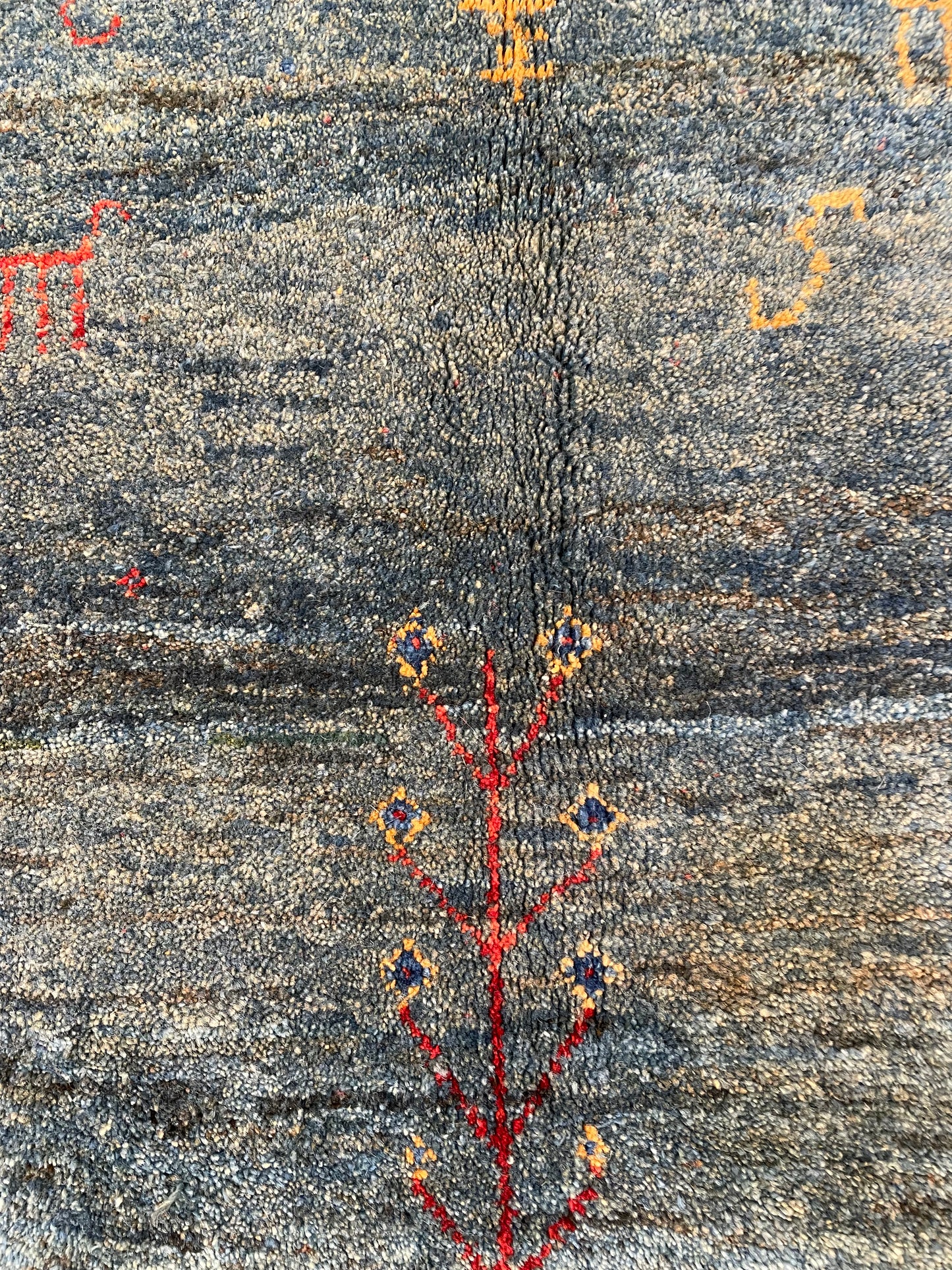 Hand-Knotted Wool Rug Persian Gabbeh 3'11" x 5'9"
