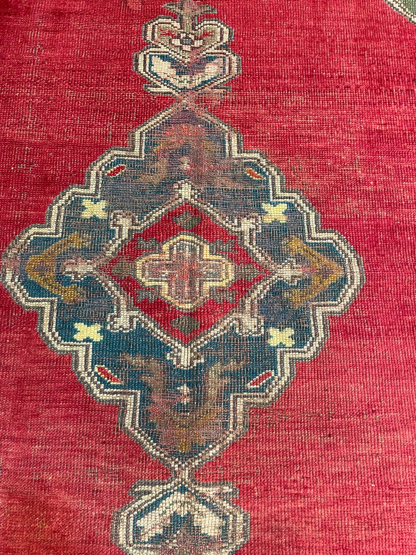 Hand-Knotted Wool Rug Turkish Oushak 3'7" x 5'7"