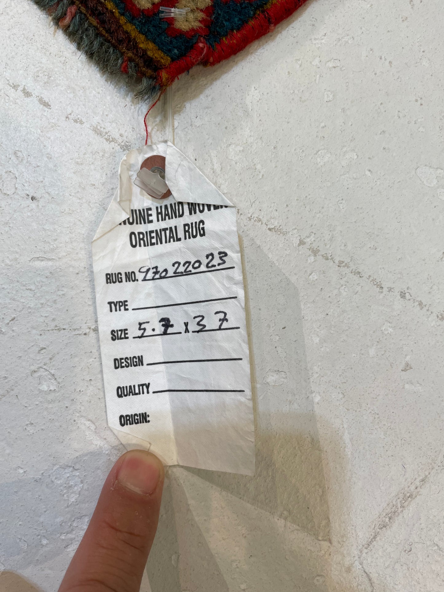 Hand-Knotted Wool Rug Turkish Oushak 3'7" x 5'7"