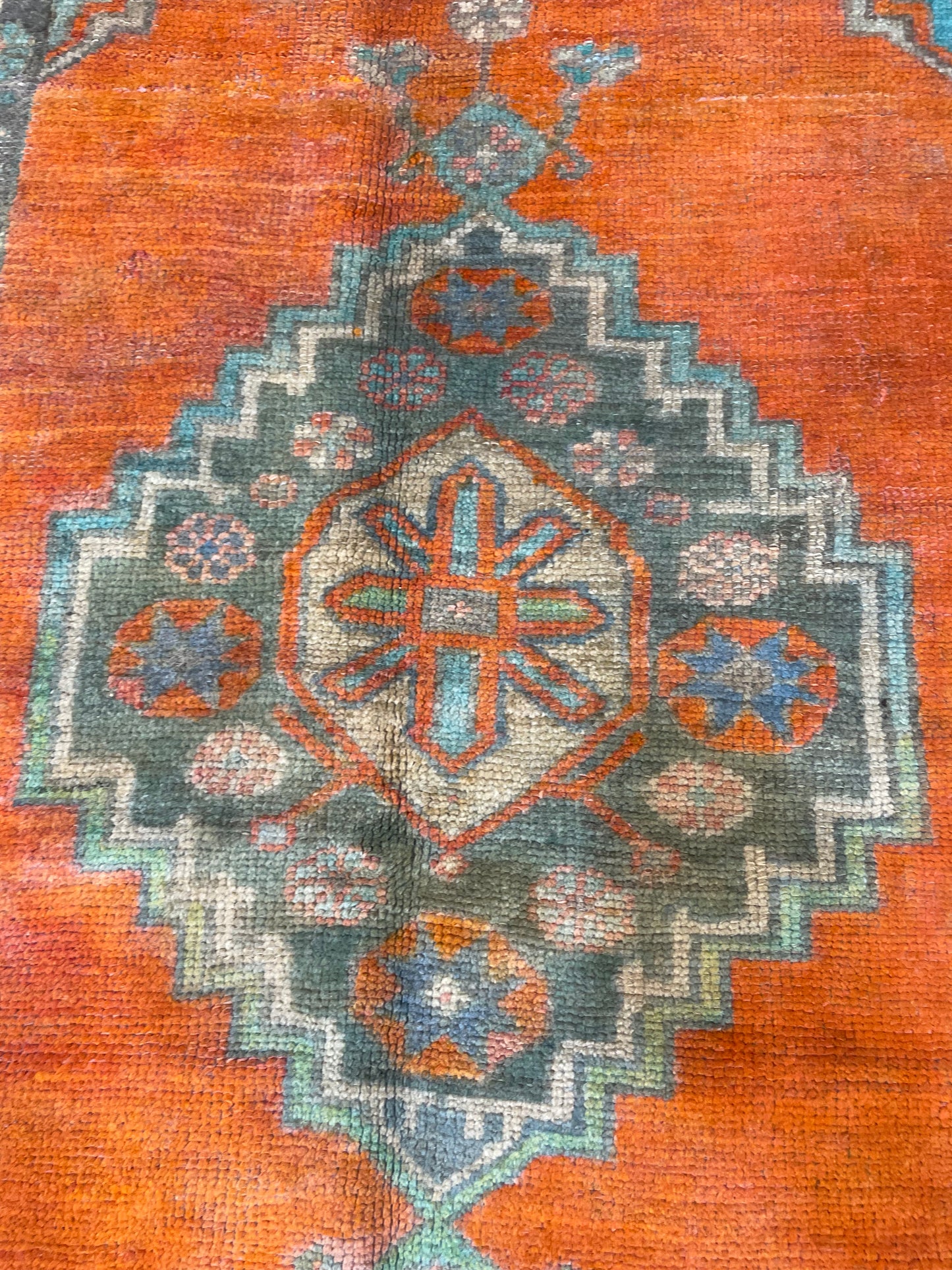 Hand-Knotted Wool Rug Turkish Oushak 4'6" x 7'2"