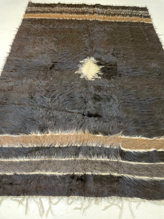 Hand-Knotted Wool Rug Turkish Oushak 4'4" x 6'2"