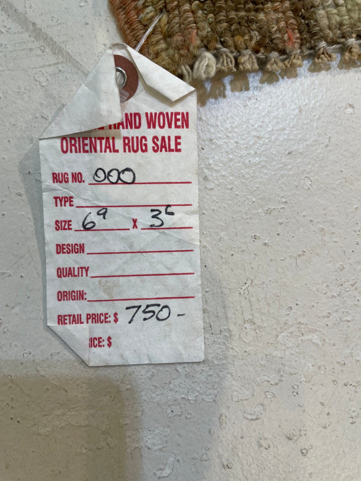 Hand-Knotted Wool Rug Turkish Oushak 3'6" x 6'9"