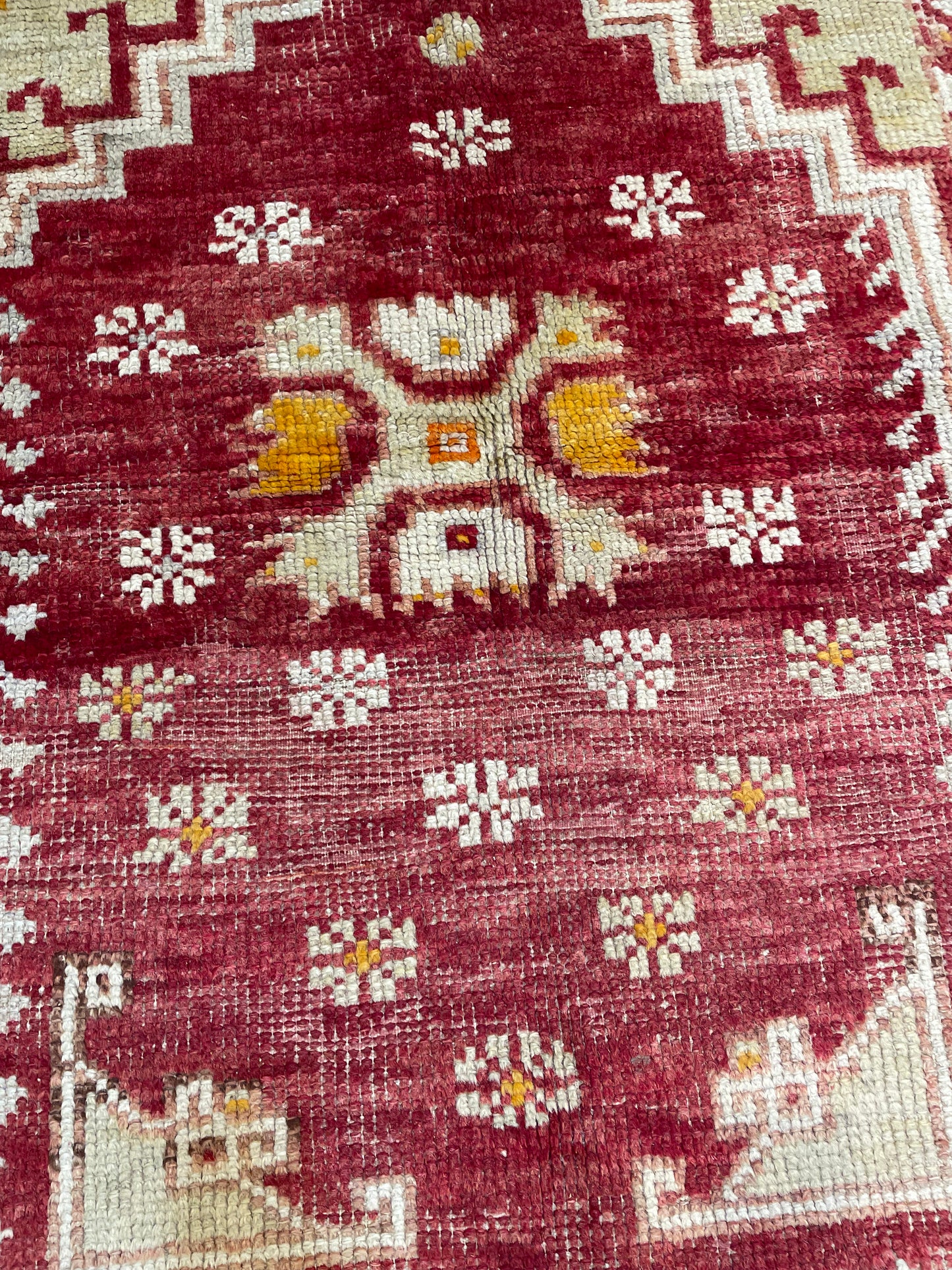 Hand-Knotted Wool Rug Turkish Oushak 4'3" x 5'3"