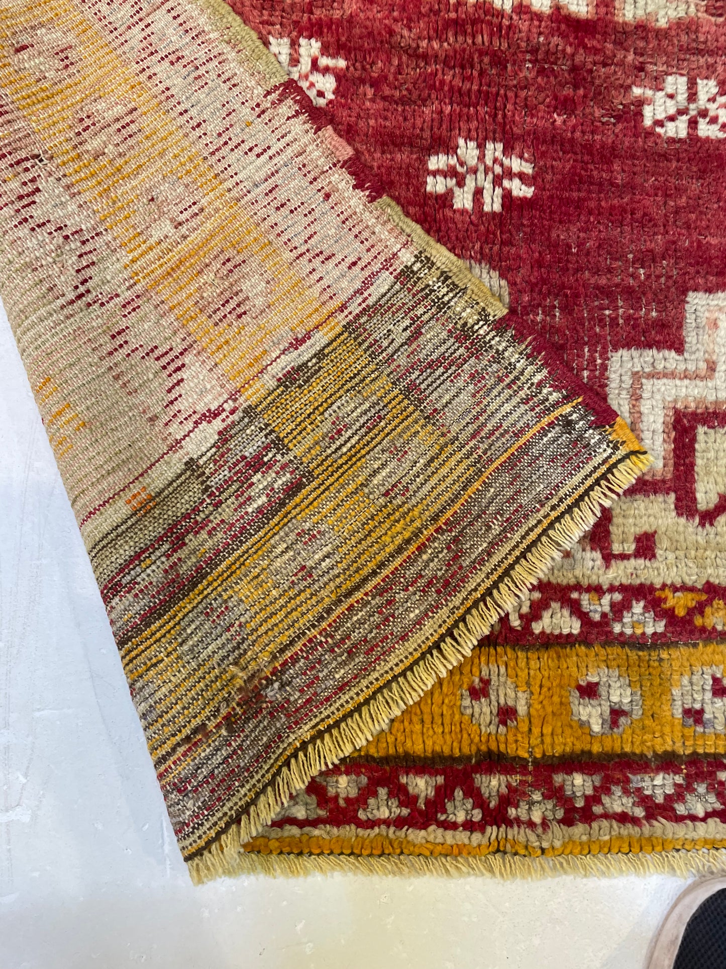 Hand-Knotted Wool Rug Turkish Oushak 4'3" x 5'3"