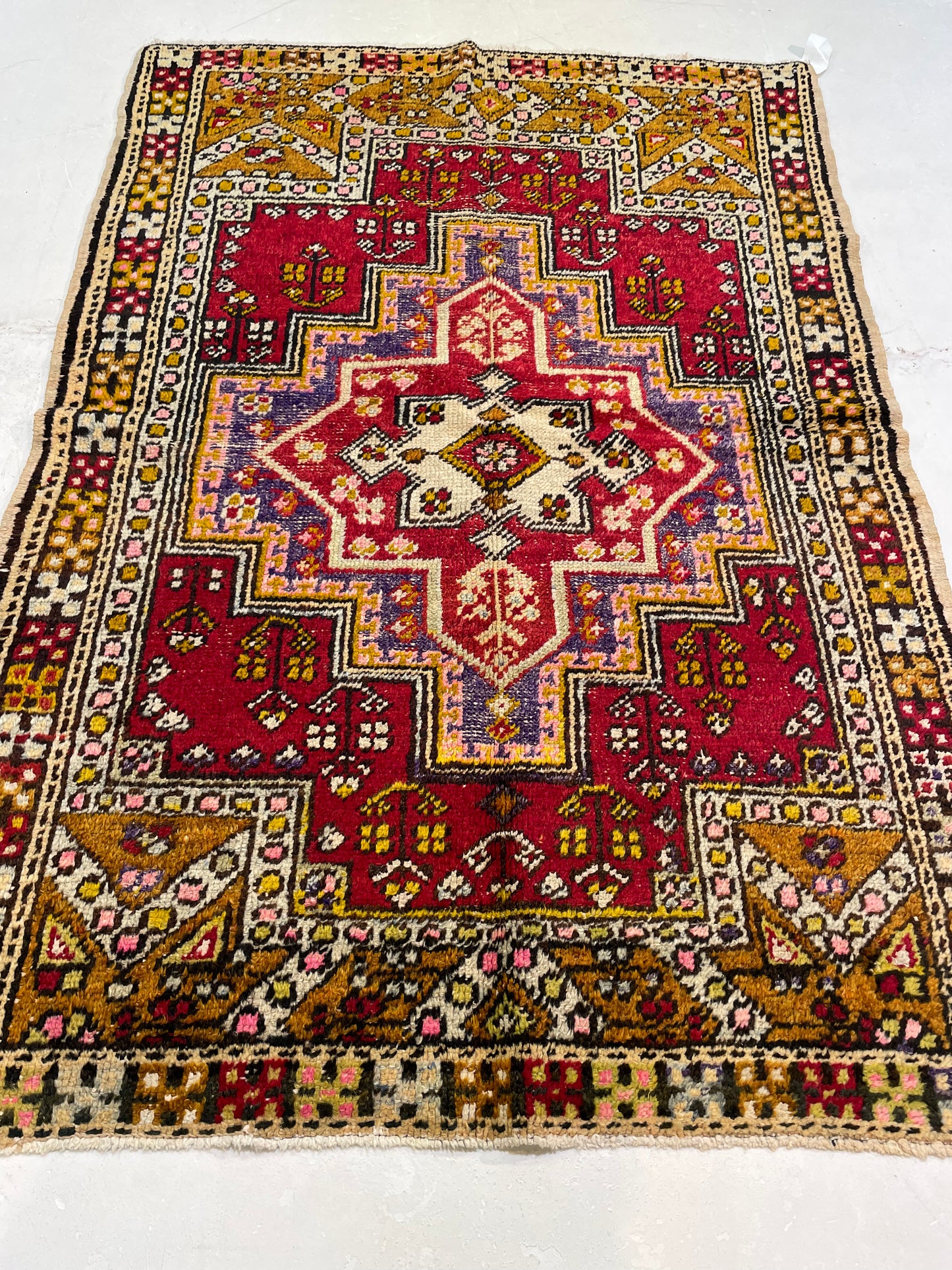 Hand-Knotted Wool Rug Turkish Oushak 4' x 5'9"
