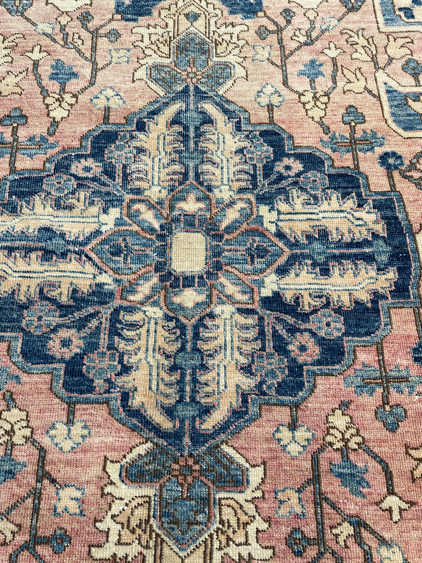 Hand-Knotted Wool Rug Turkish Oushak 4'10" x 6'11"