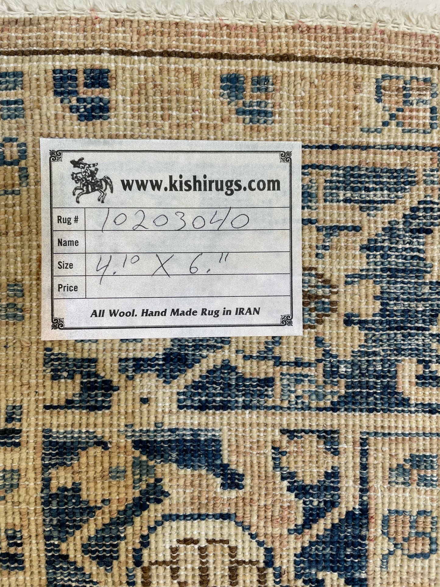 Hand-Knotted Wool Rug Turkish Oushak 4'10" x 6'11"