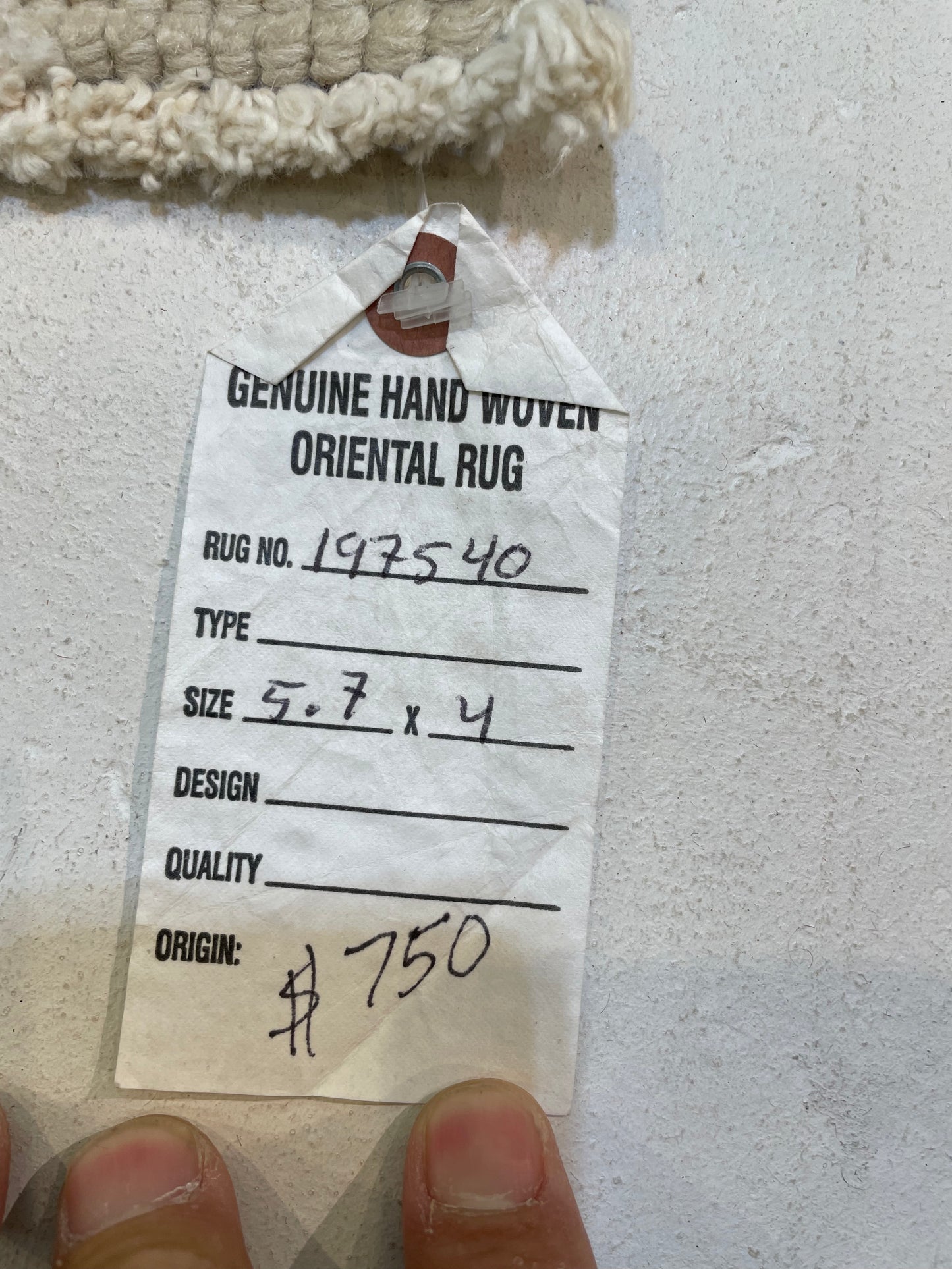 Hand-Knotted Wool Rug Turkish Oushak 4' x 5'7"