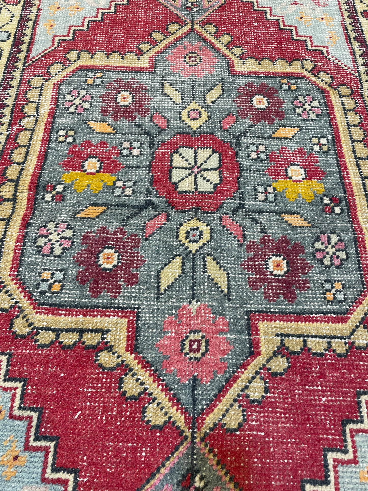 Hand-Knotted Wool Rug Turkish Oushak 3'6" x 5'2"