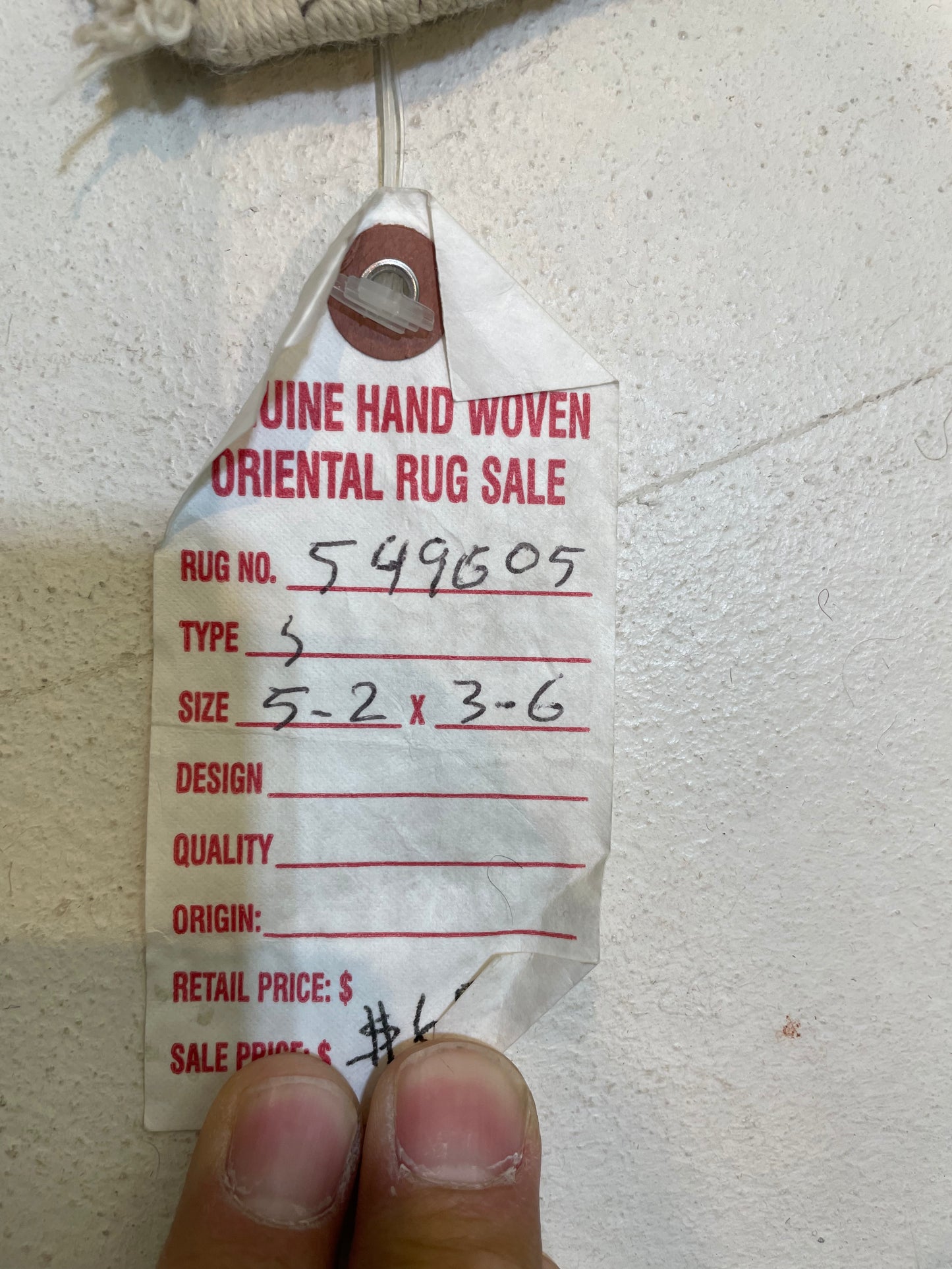 Hand-Knotted Wool Rug Turkish Oushak 3'6" x 5'2"