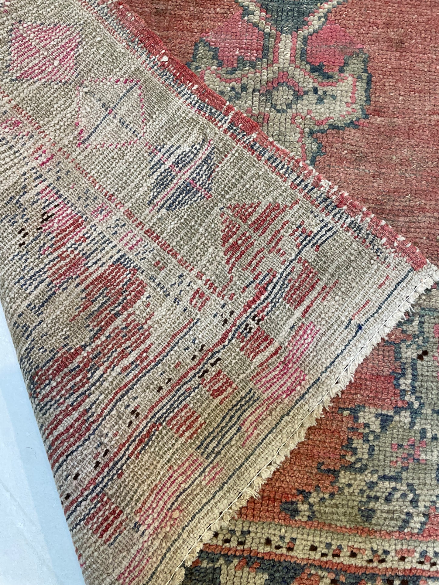 Hand-Knotted Wool Rug Turkish Oushak 3'7" x 5'9"